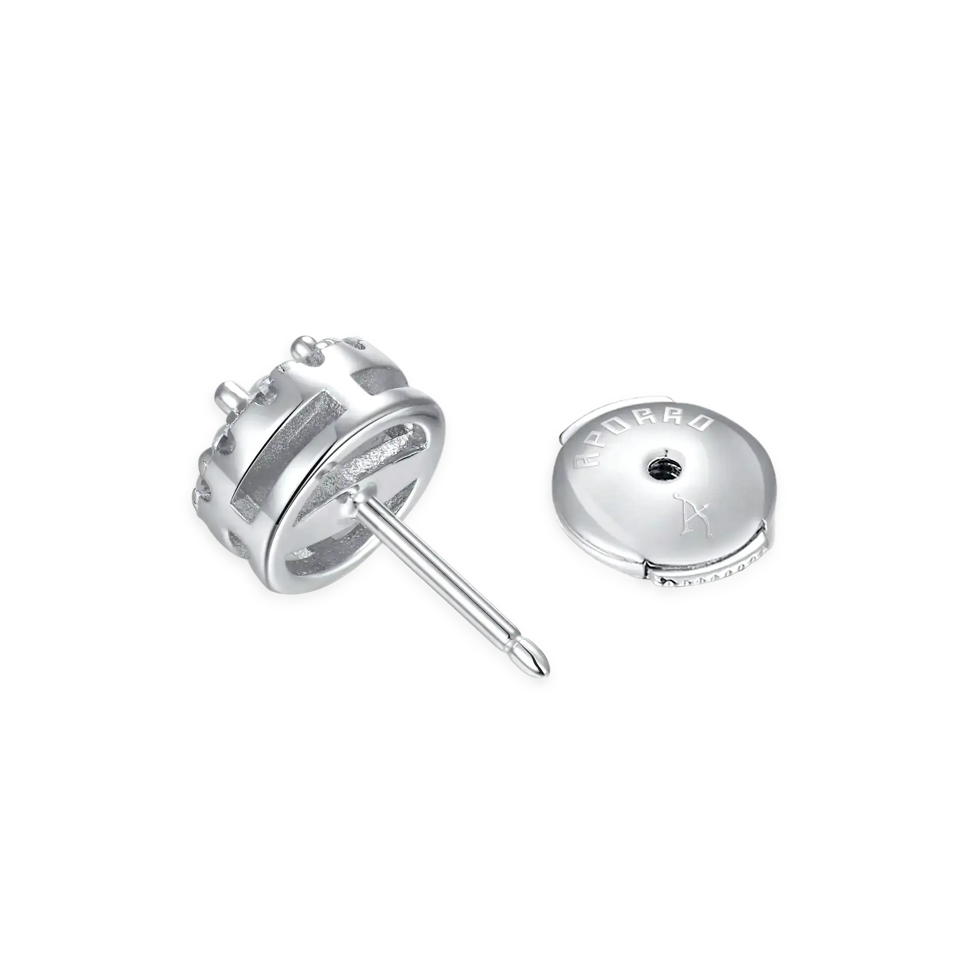 Moissanite S925 Halo Round Cut Stud Earring