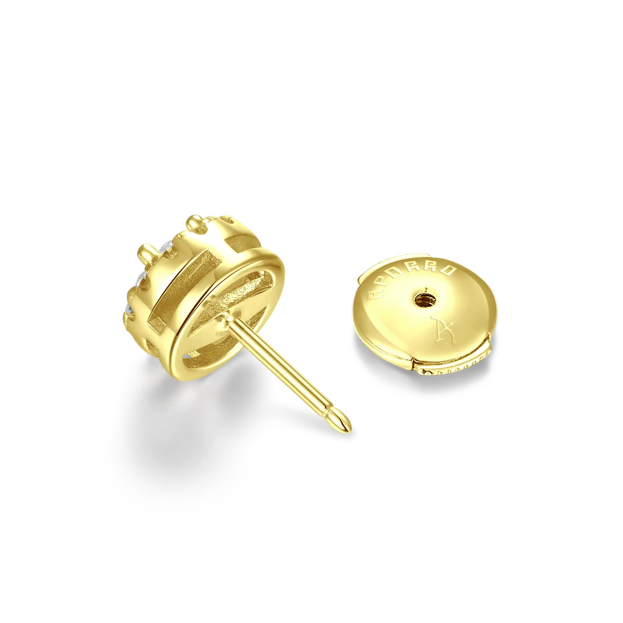 Women's S925 Halo Round Cut Stud Earring