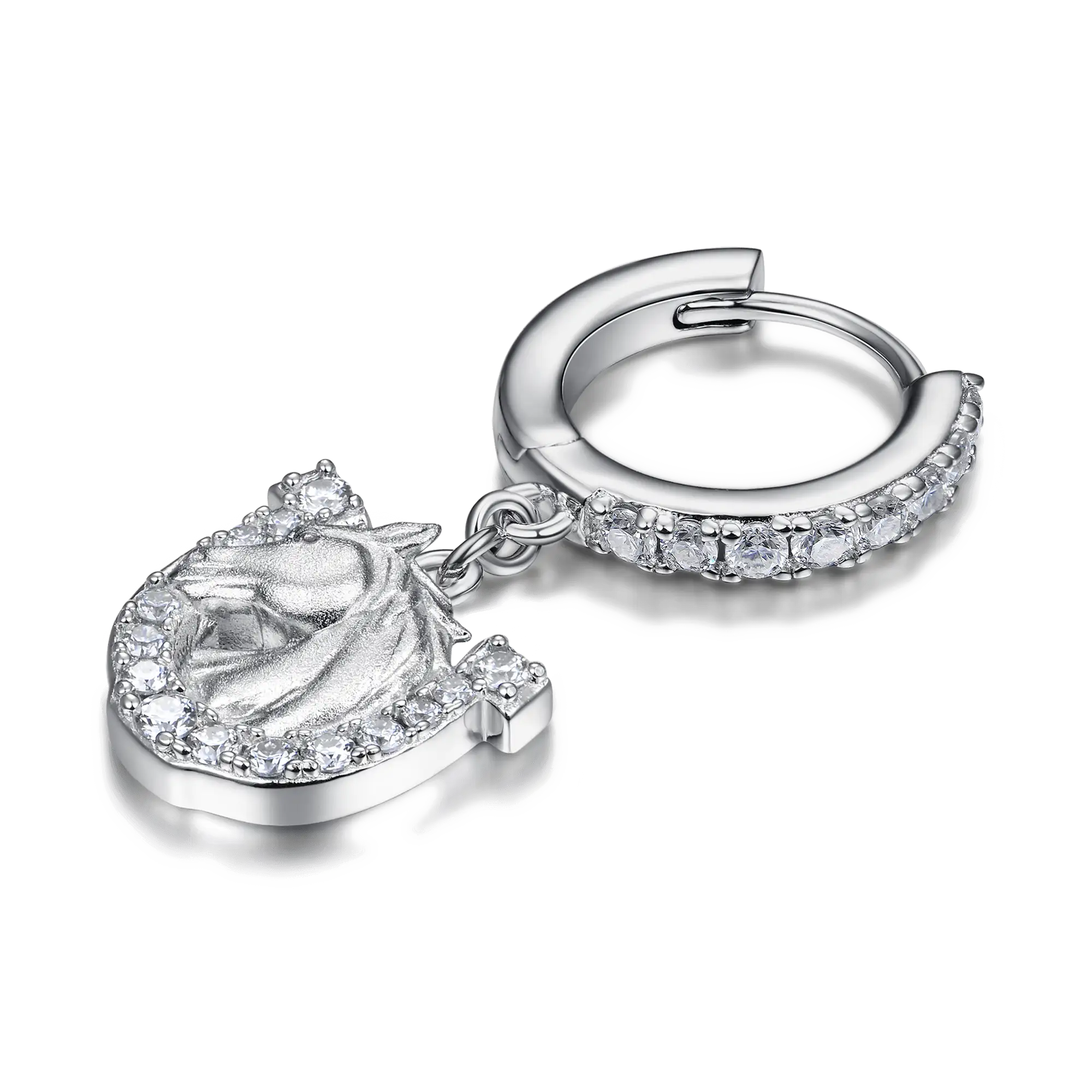 Moissanite S925 Horseshoe Dangling Earrings