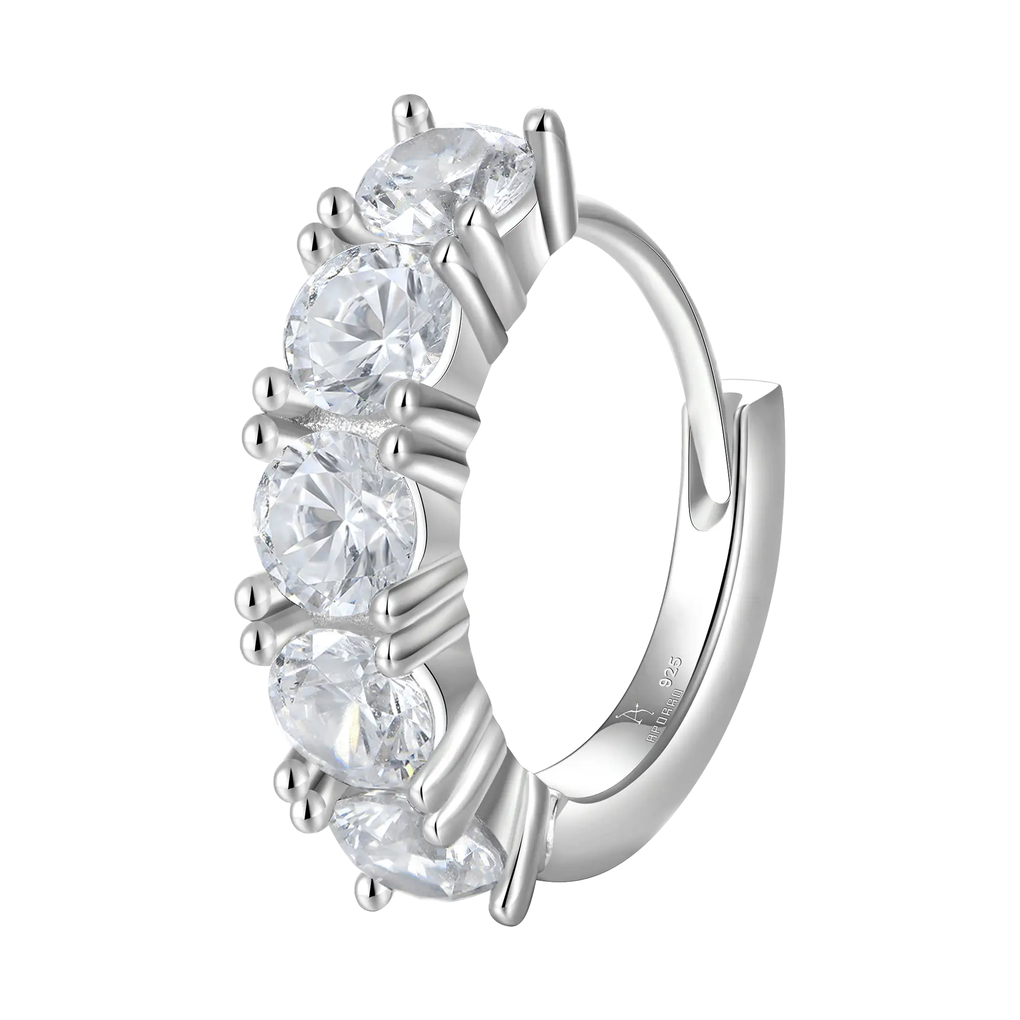 Moissanite Classic Hoop Earring