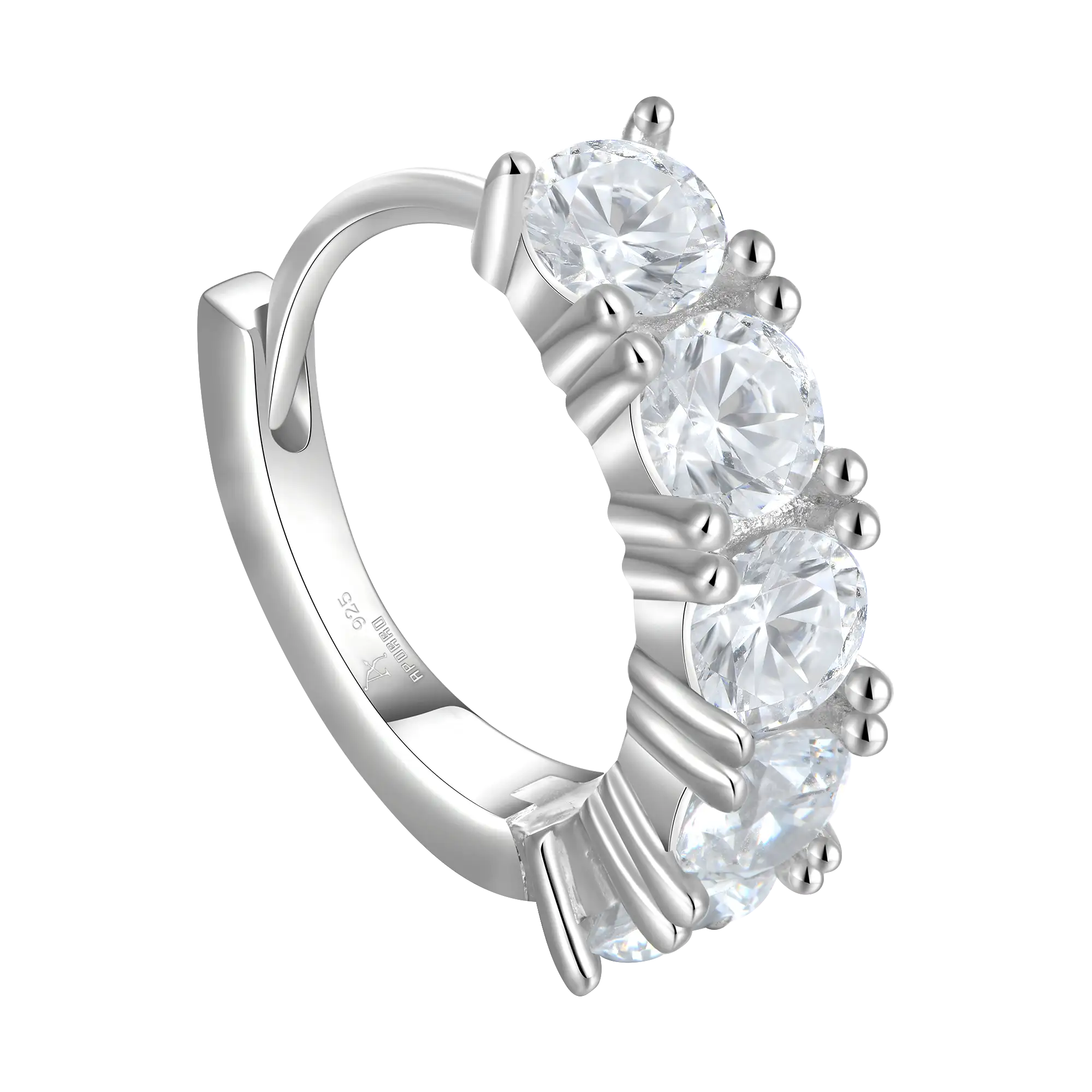 Moissanite Classic Hoop Earring