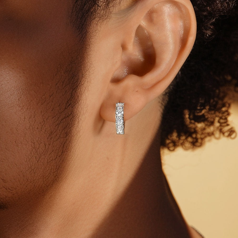 Moissanite S925 Classic Hoop Earring