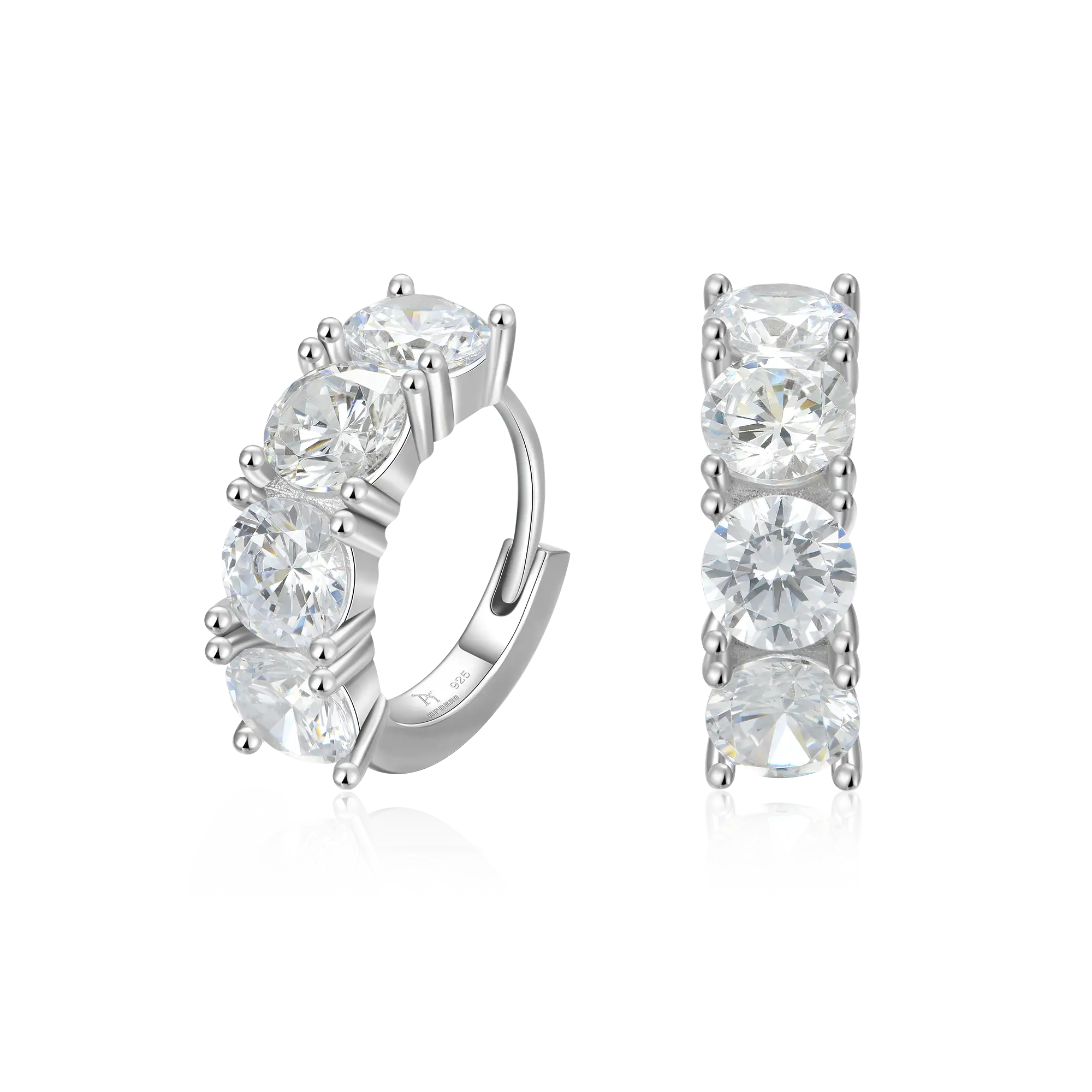Moissanite Classic Hoop Earring