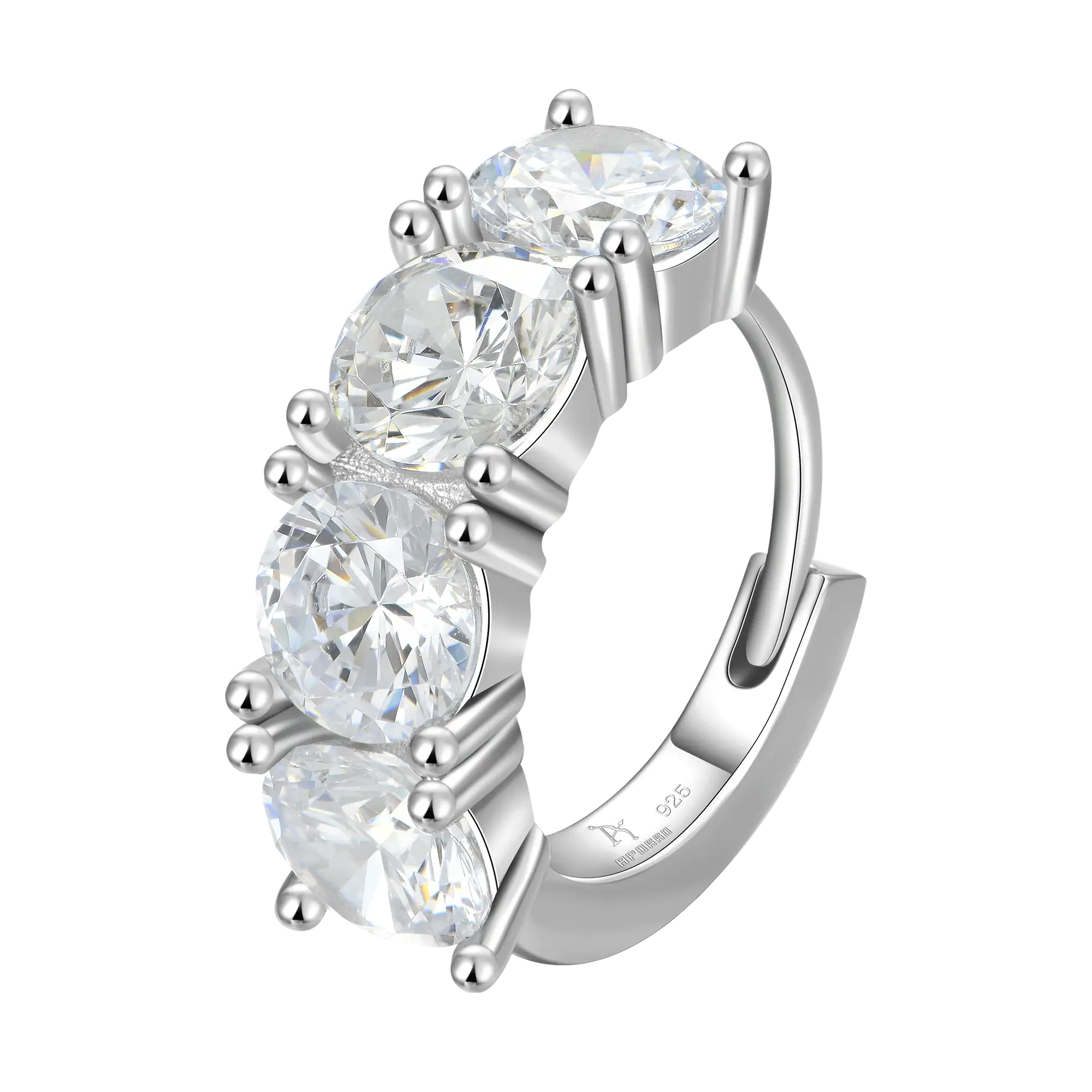 Moissanite Classic Hoop Earring