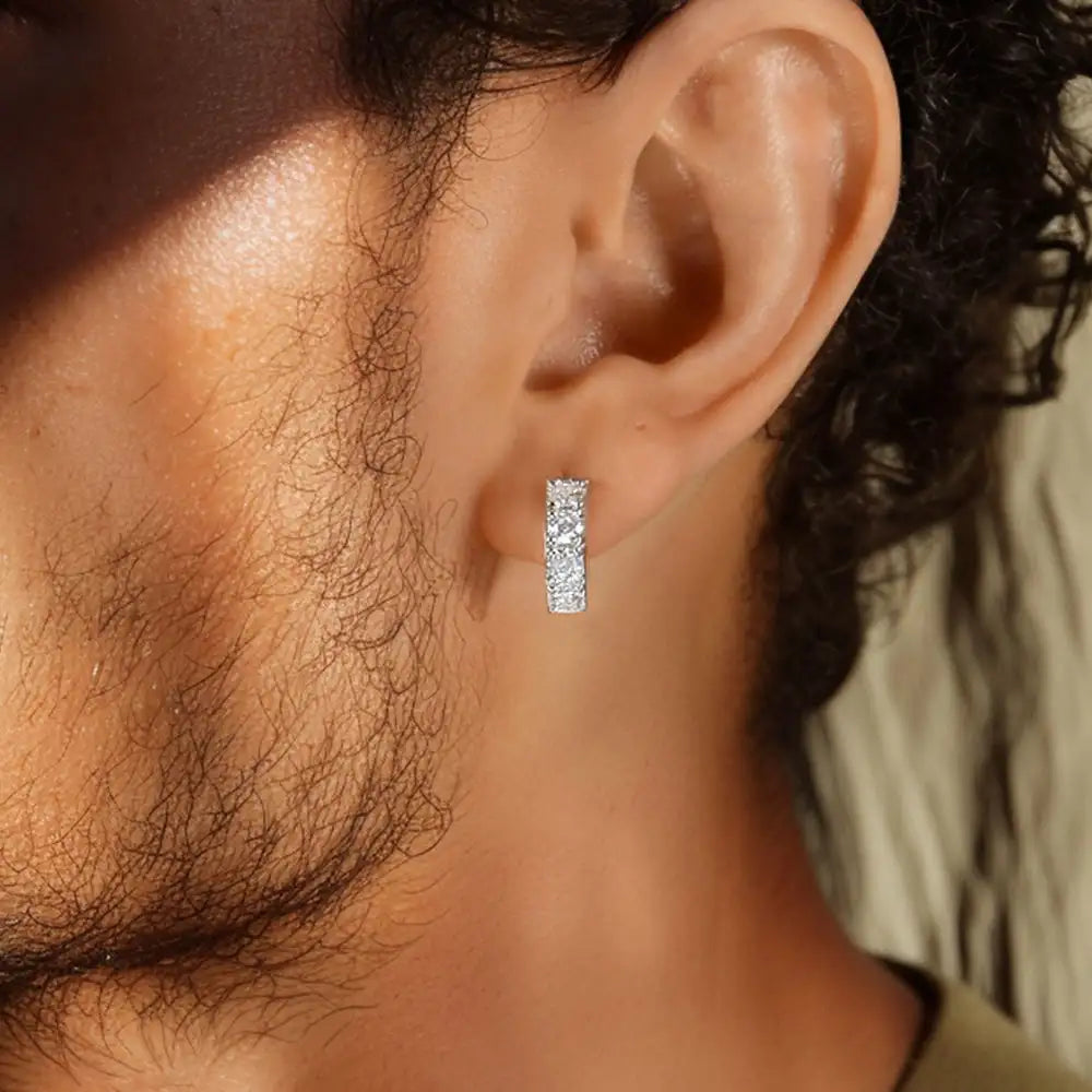 Moissanite Classic Hoop Earring