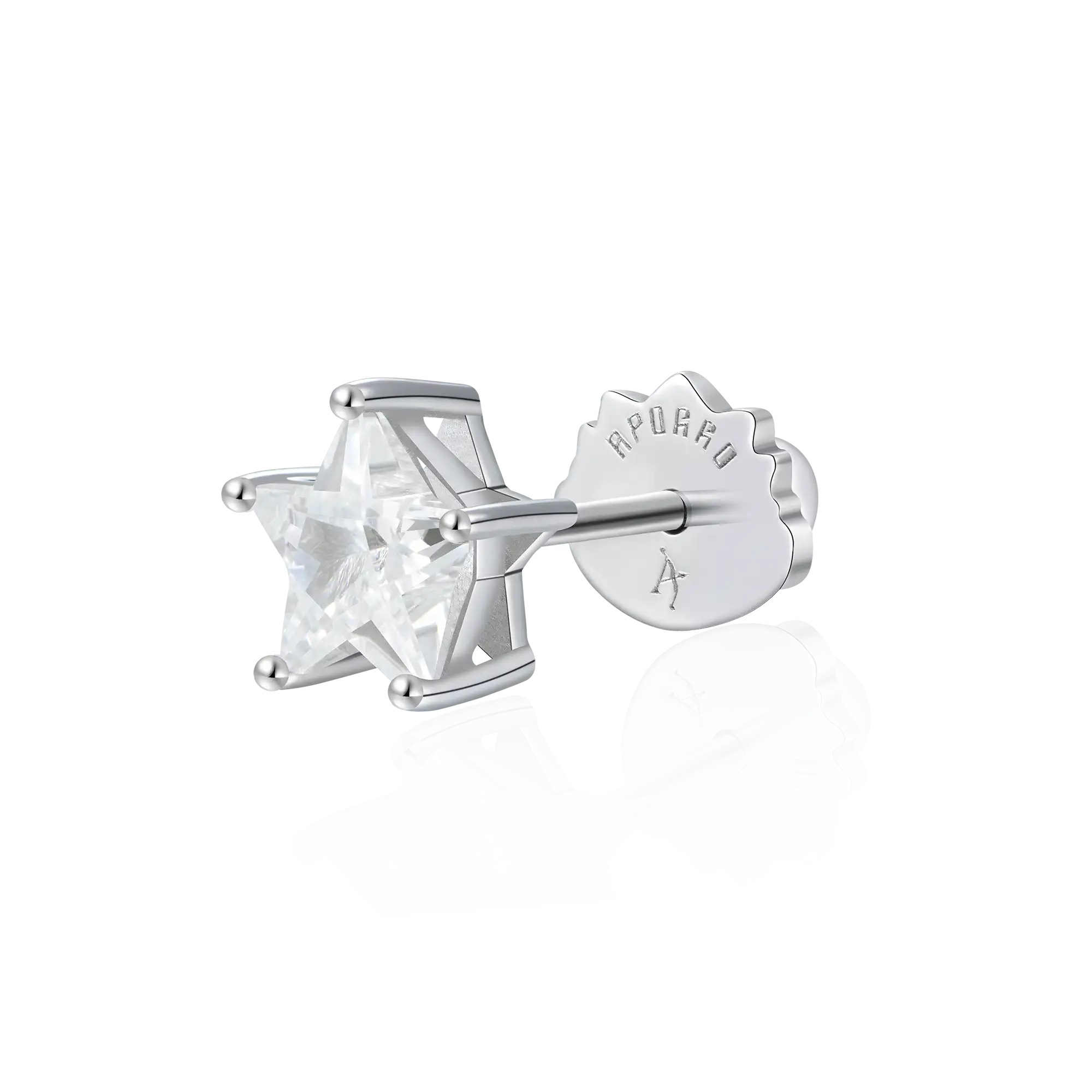 Moissanite S925 Pentagram Stud Earrings