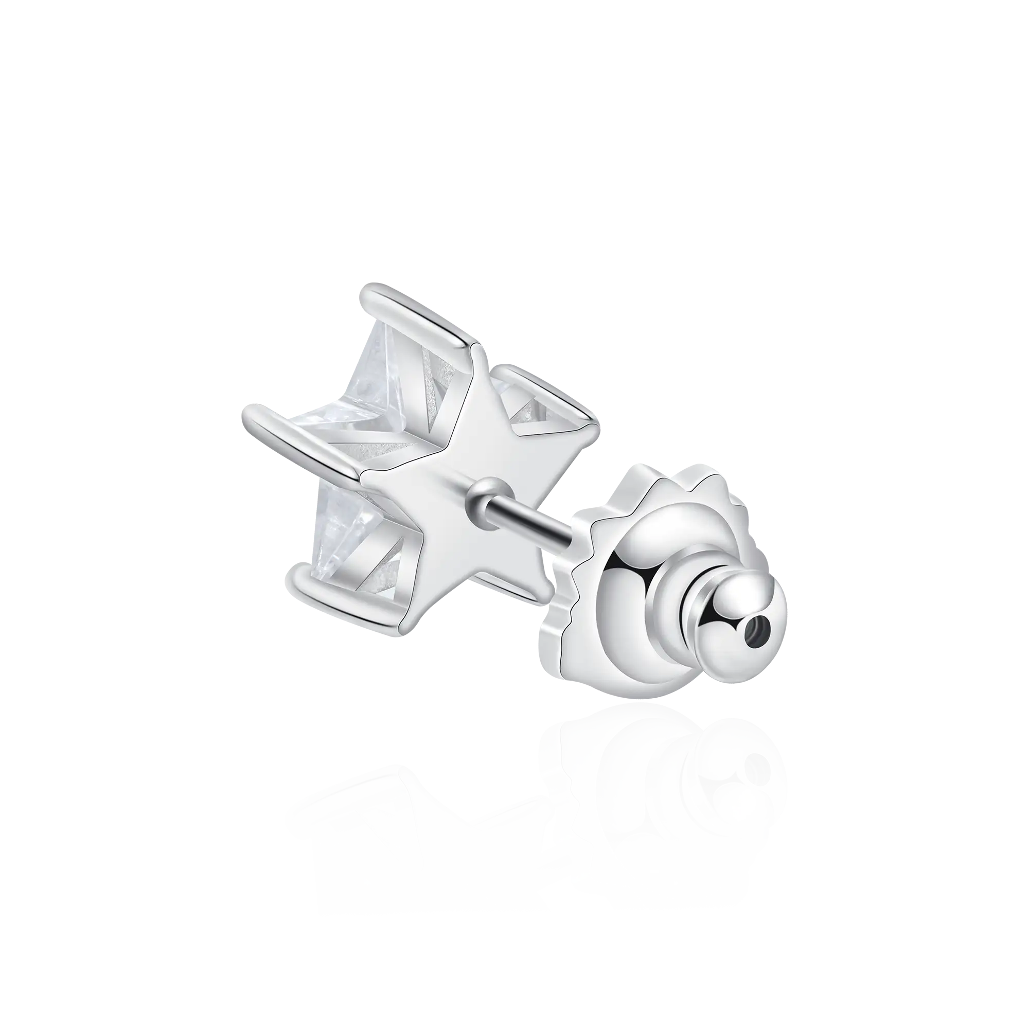 Moissanite S925 Pentagram Stud Earrings