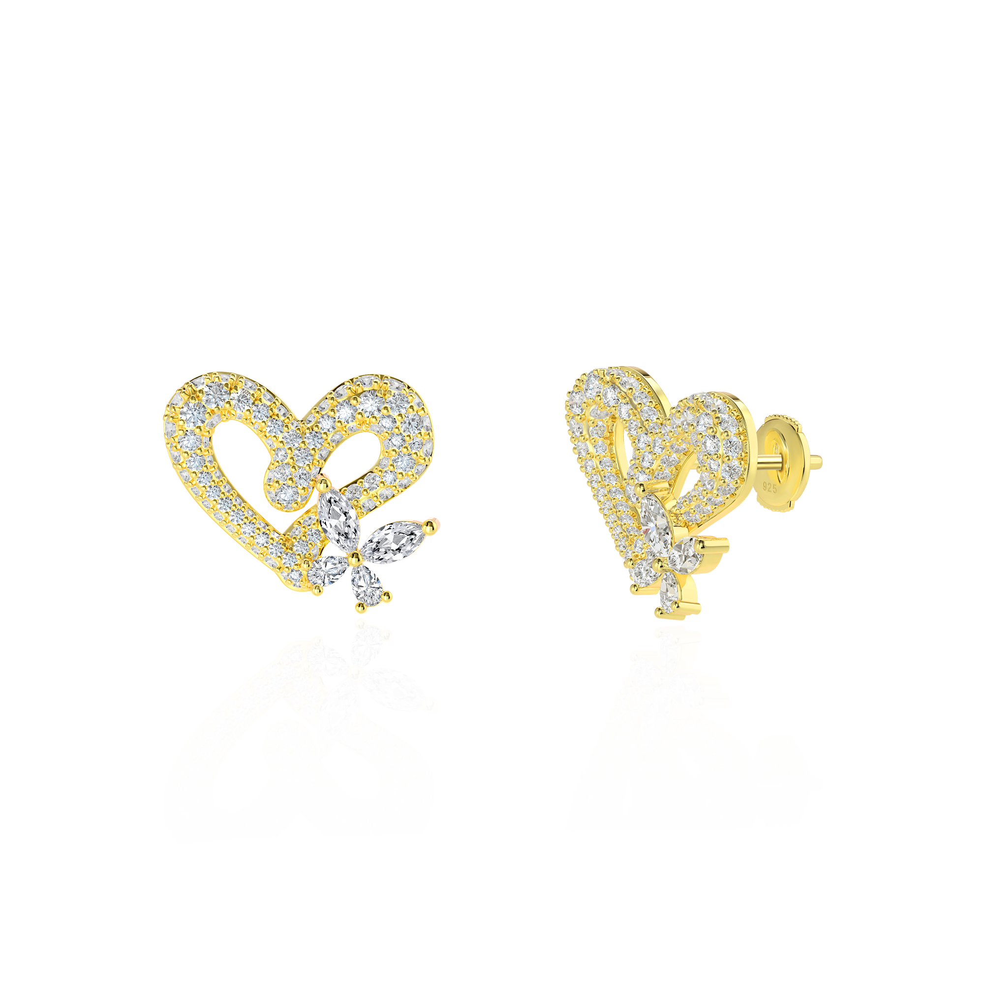 Women's Loving Grace Butterfly Stud Earring