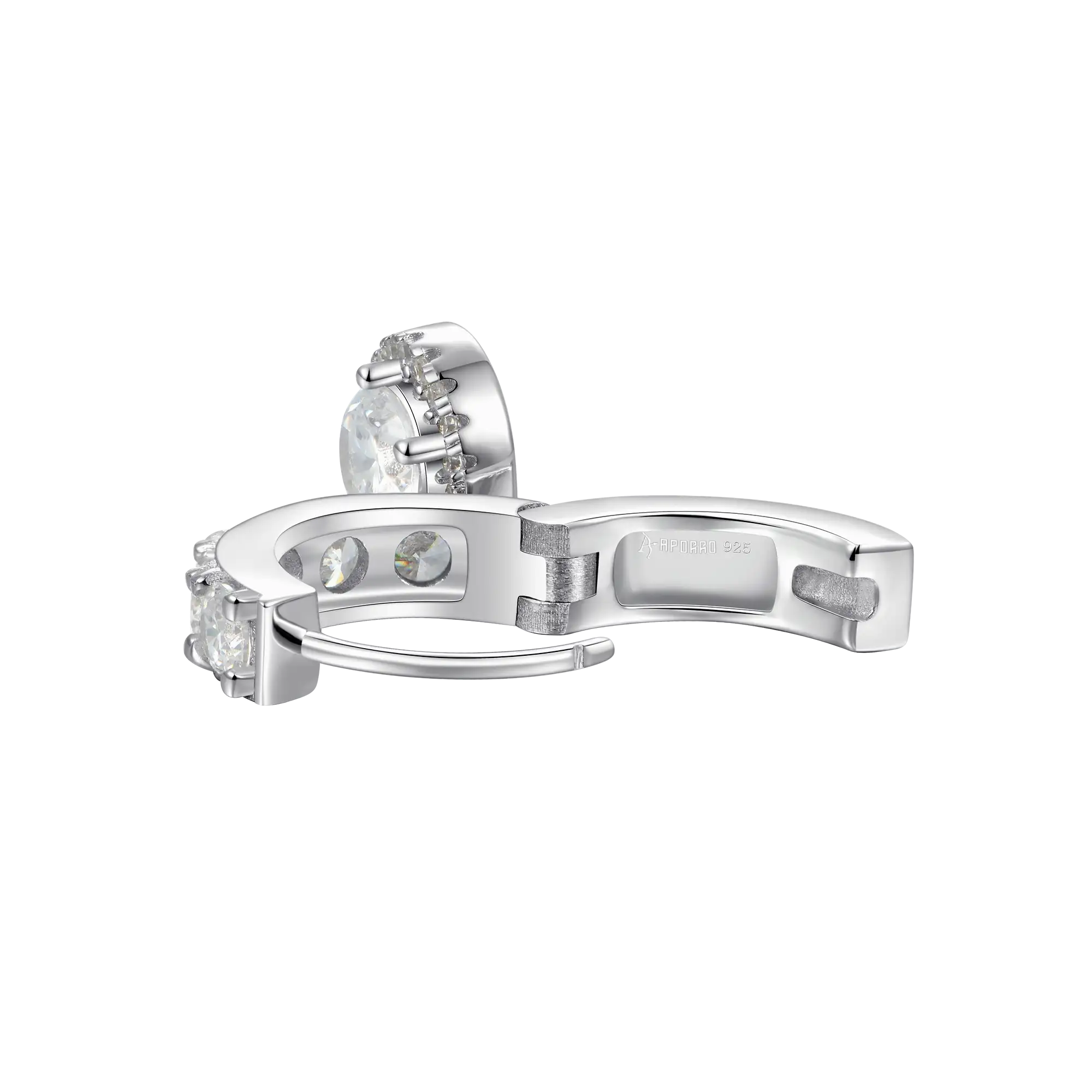 Moissanite S925 Halo Dangly Earring