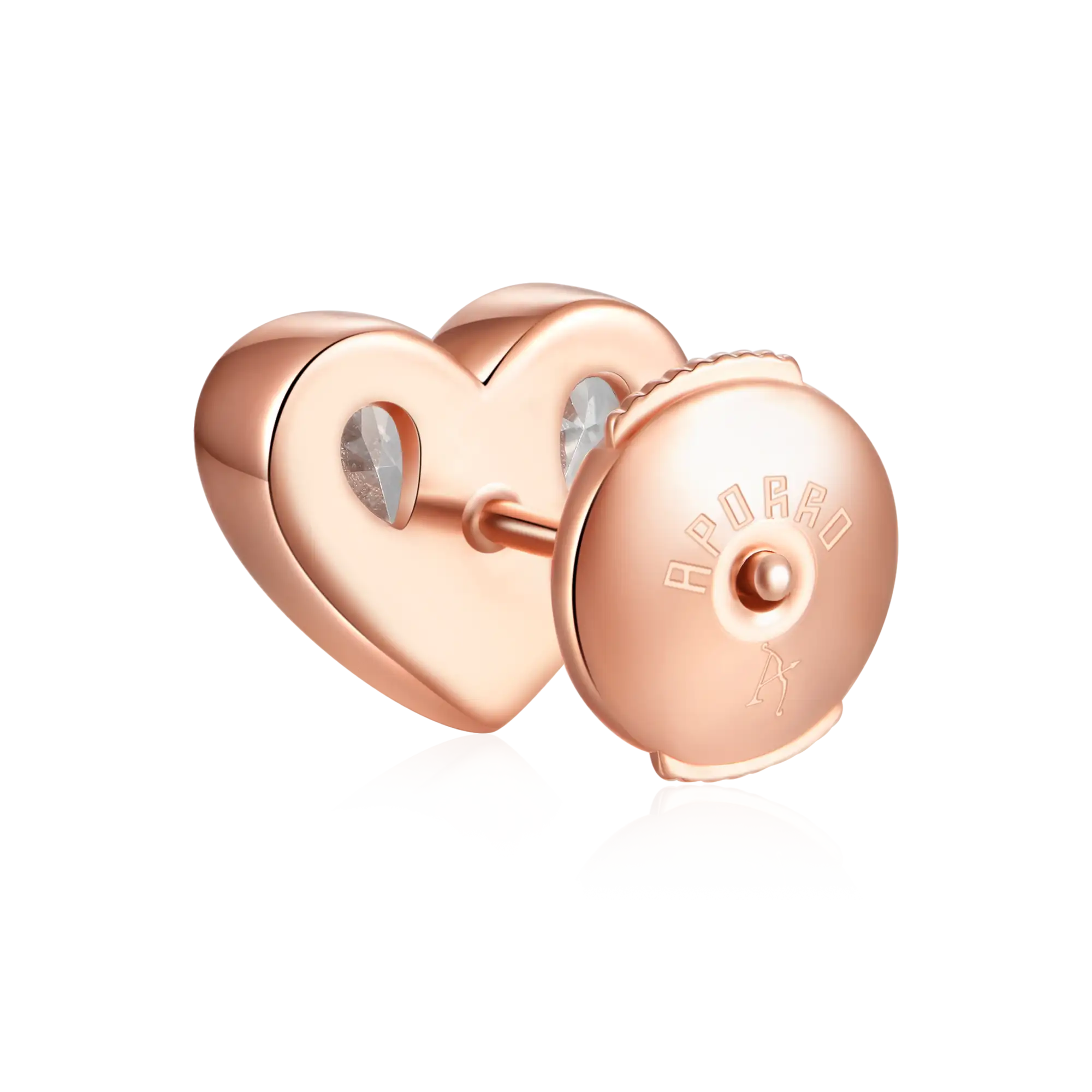 Women's Radiant Hearts Entwined Stud Earrings
