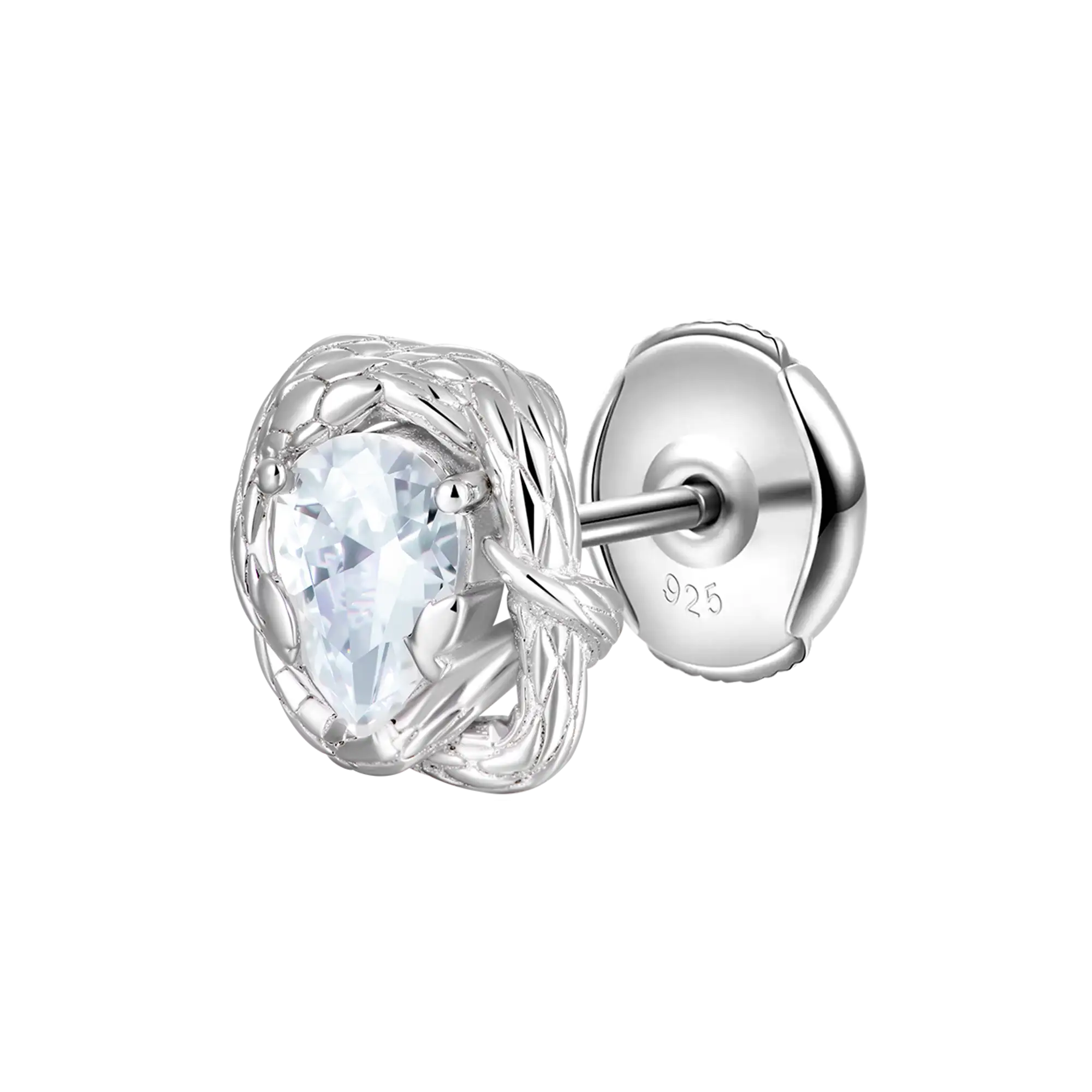 Coiled Snake Stud Earrings