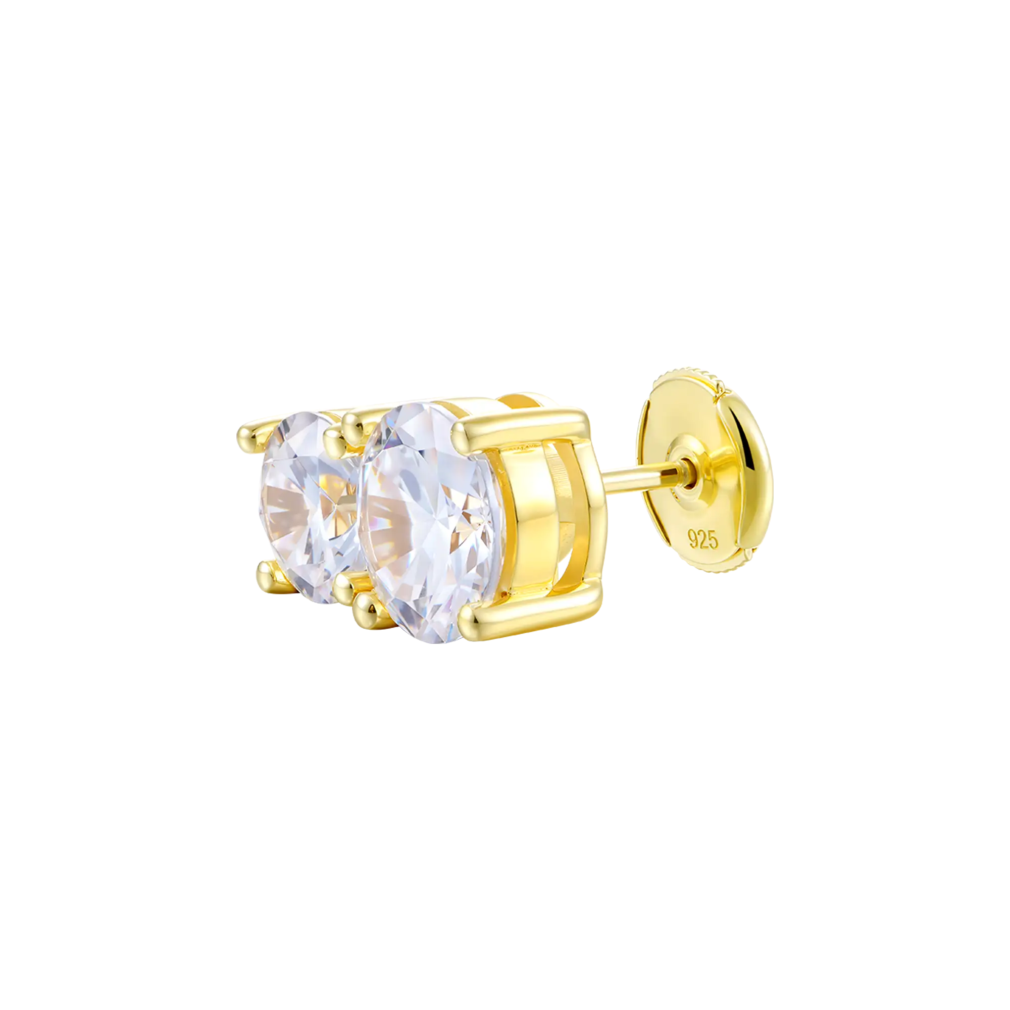 Women's Moissanite Toi et Moi Stud Earrings – Twin Rounds