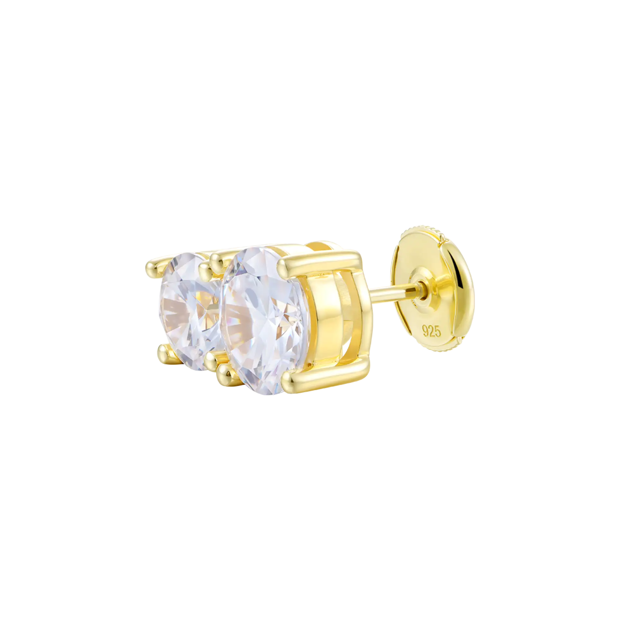 Moissanite Toi et Moi Stud Earrings – Twin Rounds