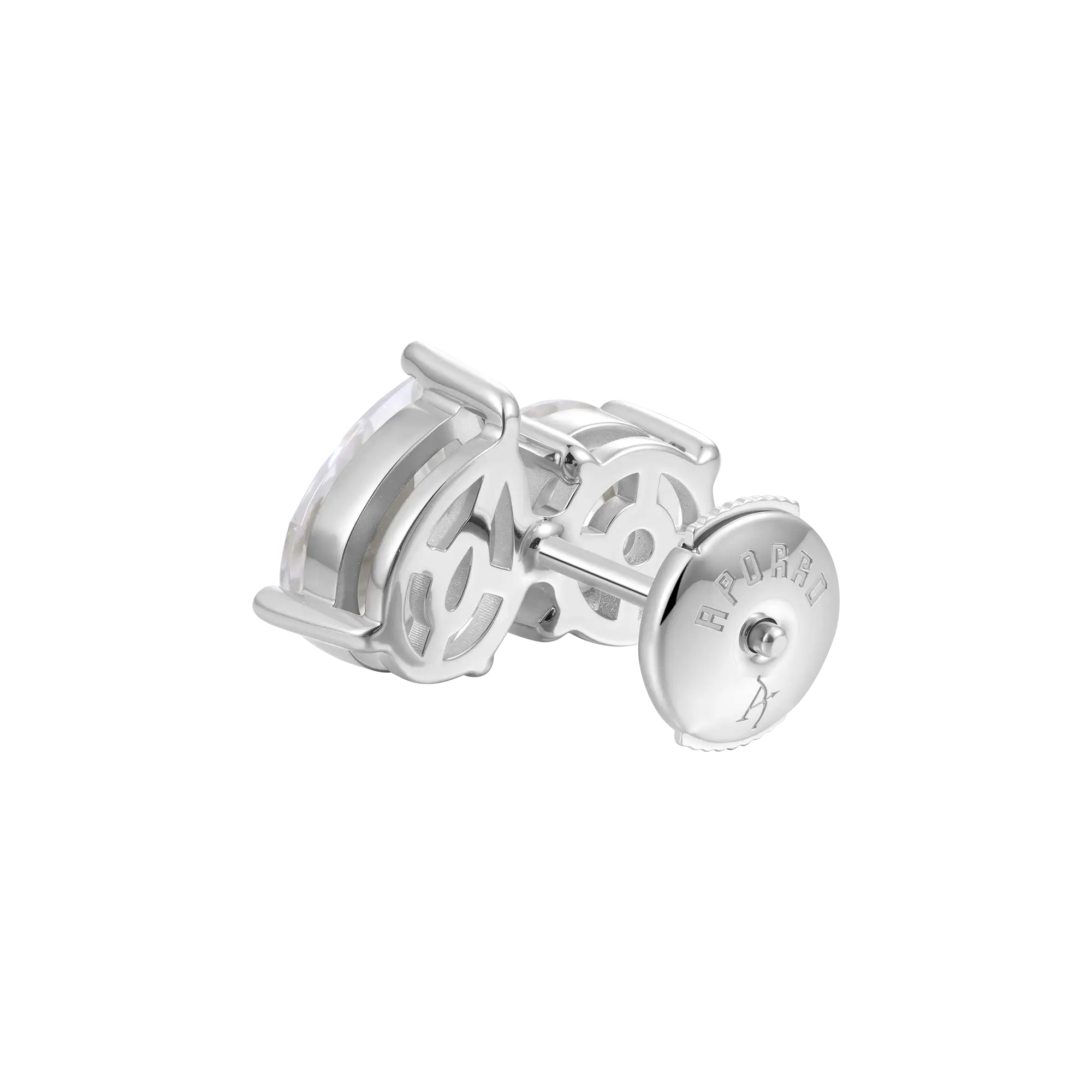 Women's Moissanite Toi et Moi Stud Earrings – Round & Pear