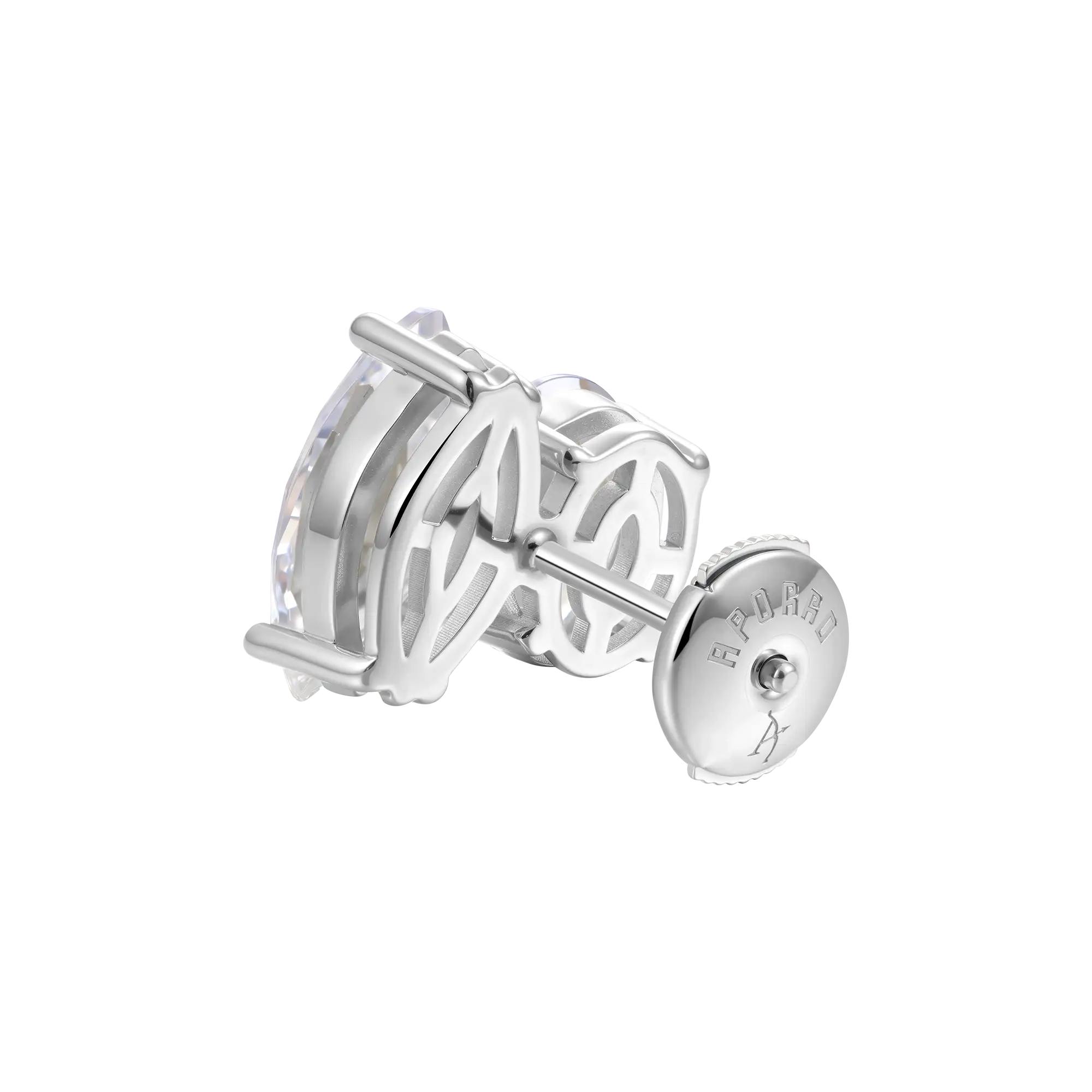 Women's Moissanite Toi et Moi Stud Earrings – Oval & Marquise