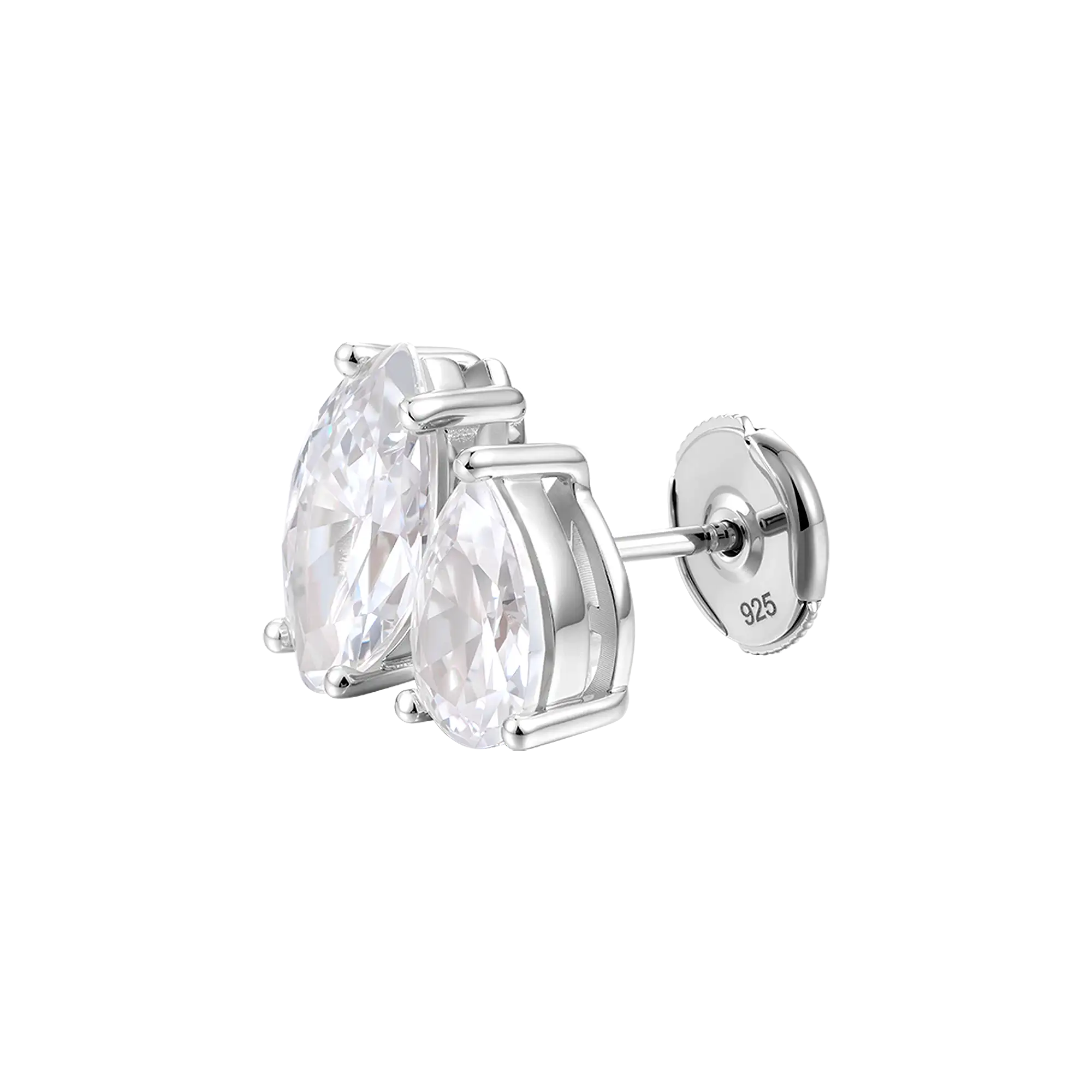 Women's Moissanite Toi et Moi Stud Earrings – Marquise & Pear
