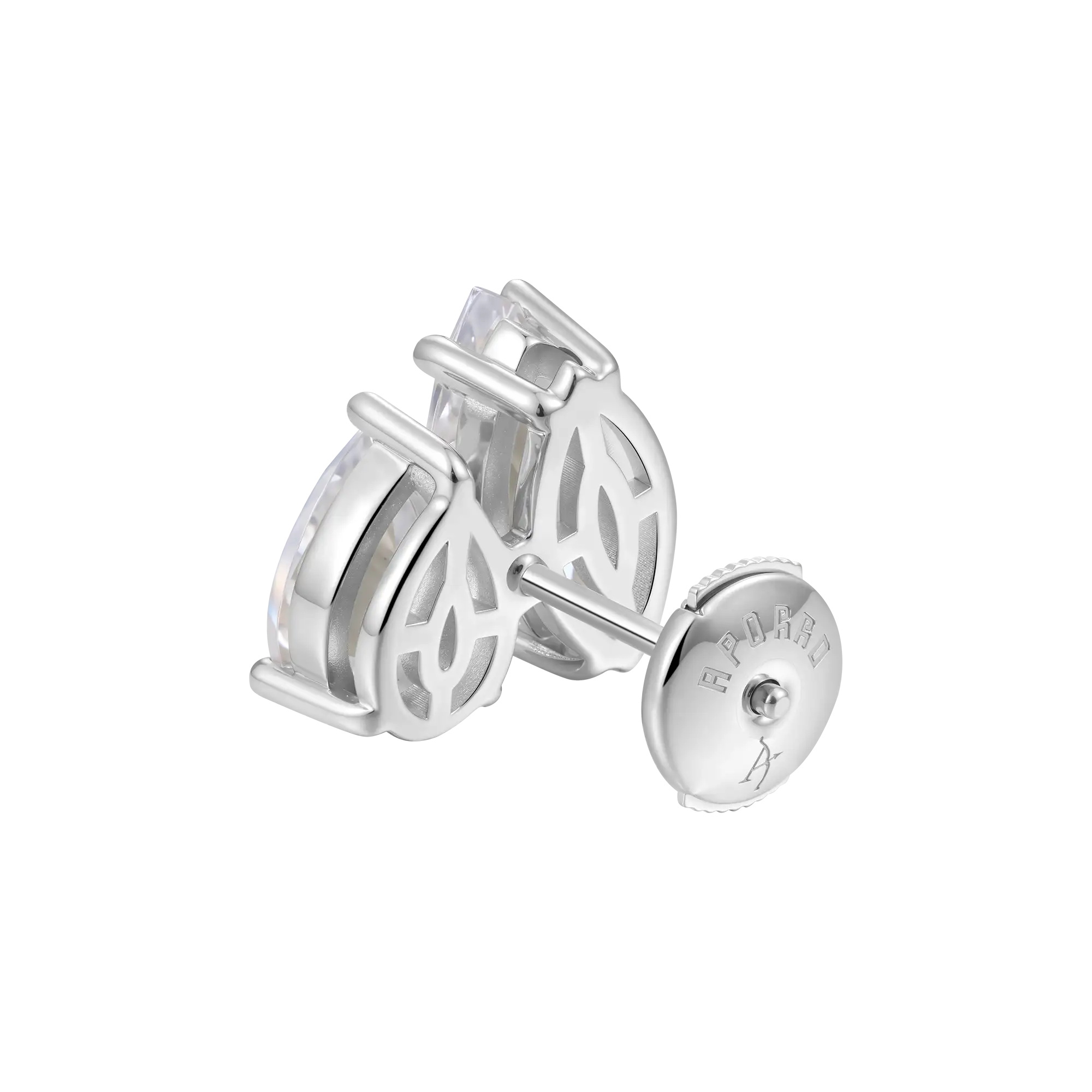 Women's Moissanite Toi et Moi Stud Earrings – Marquise & Pear