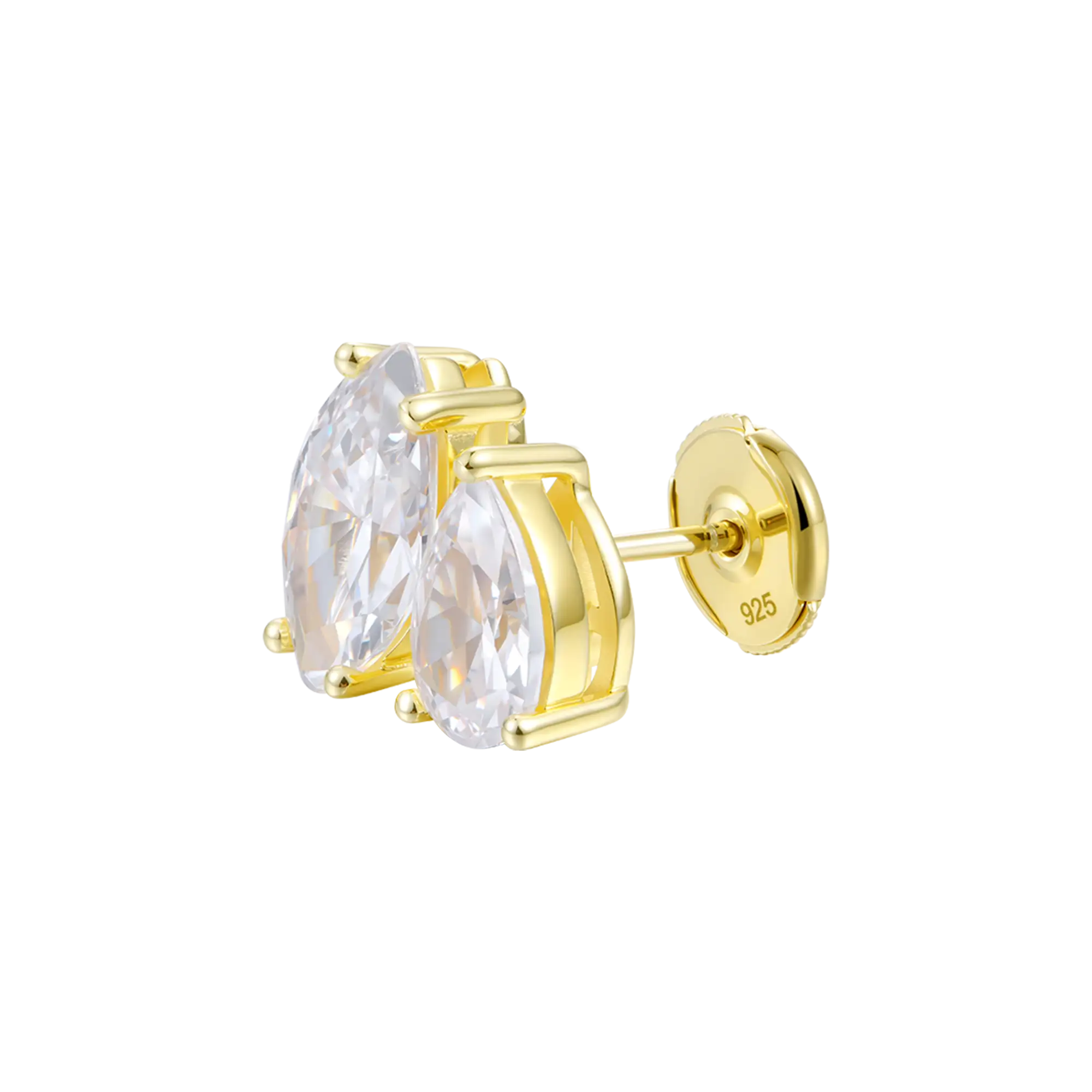 Moissanite Toi et Moi Stud Earrings – Marquise & Pear