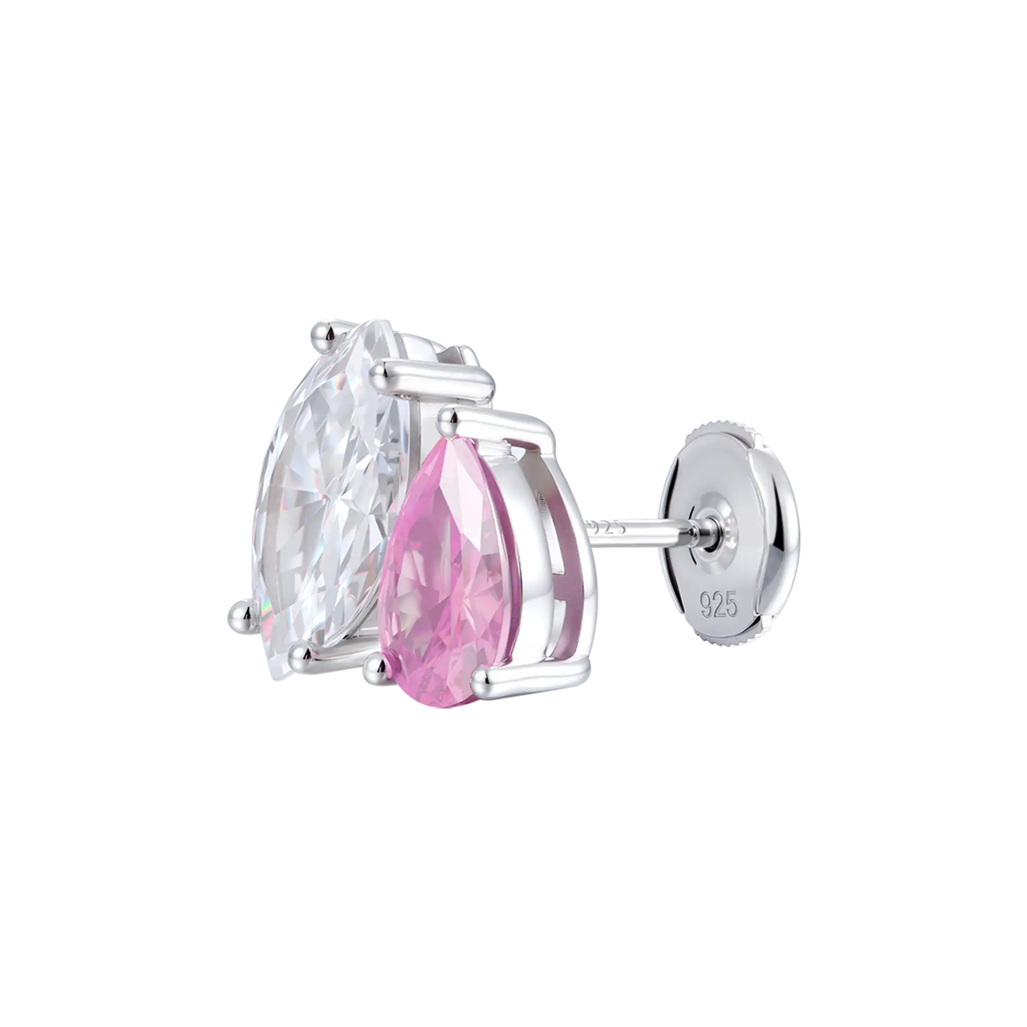 Women's Moissanite Toi et Moi Stud Earrings – Marquise & Pear