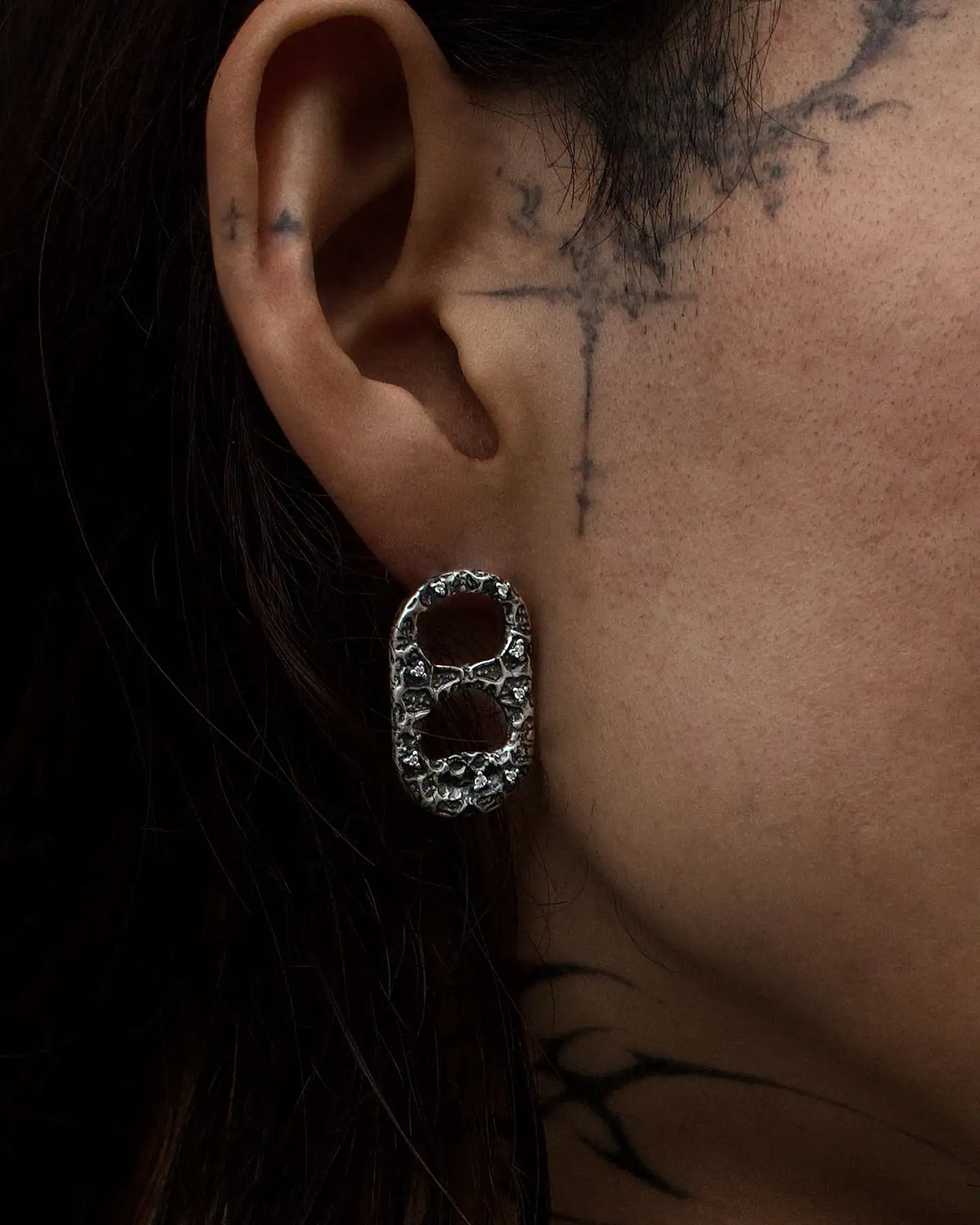 RECLAIMED PULL TAB STUD EARRINGS