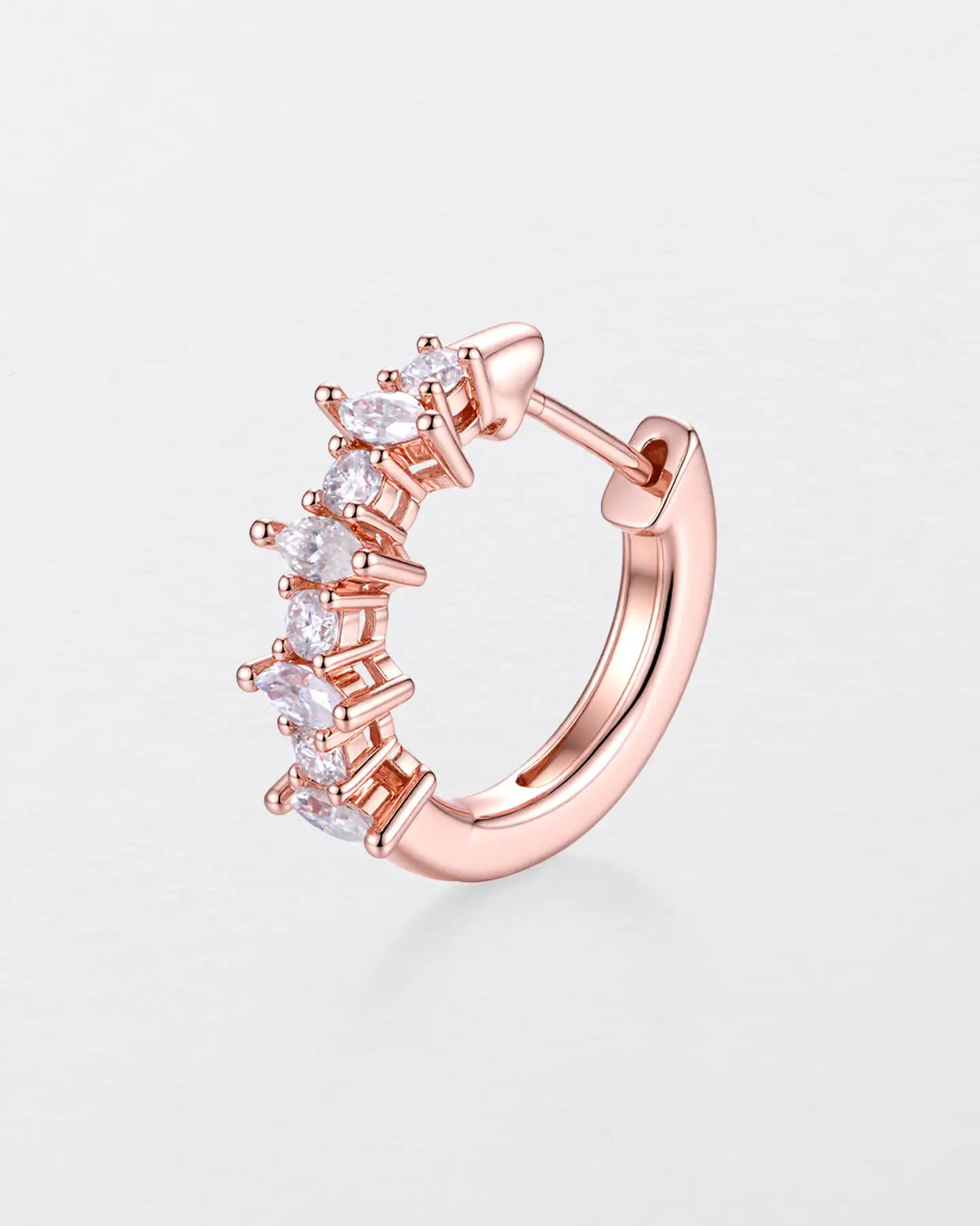 Marquise & Round Cut Hoop Earrings