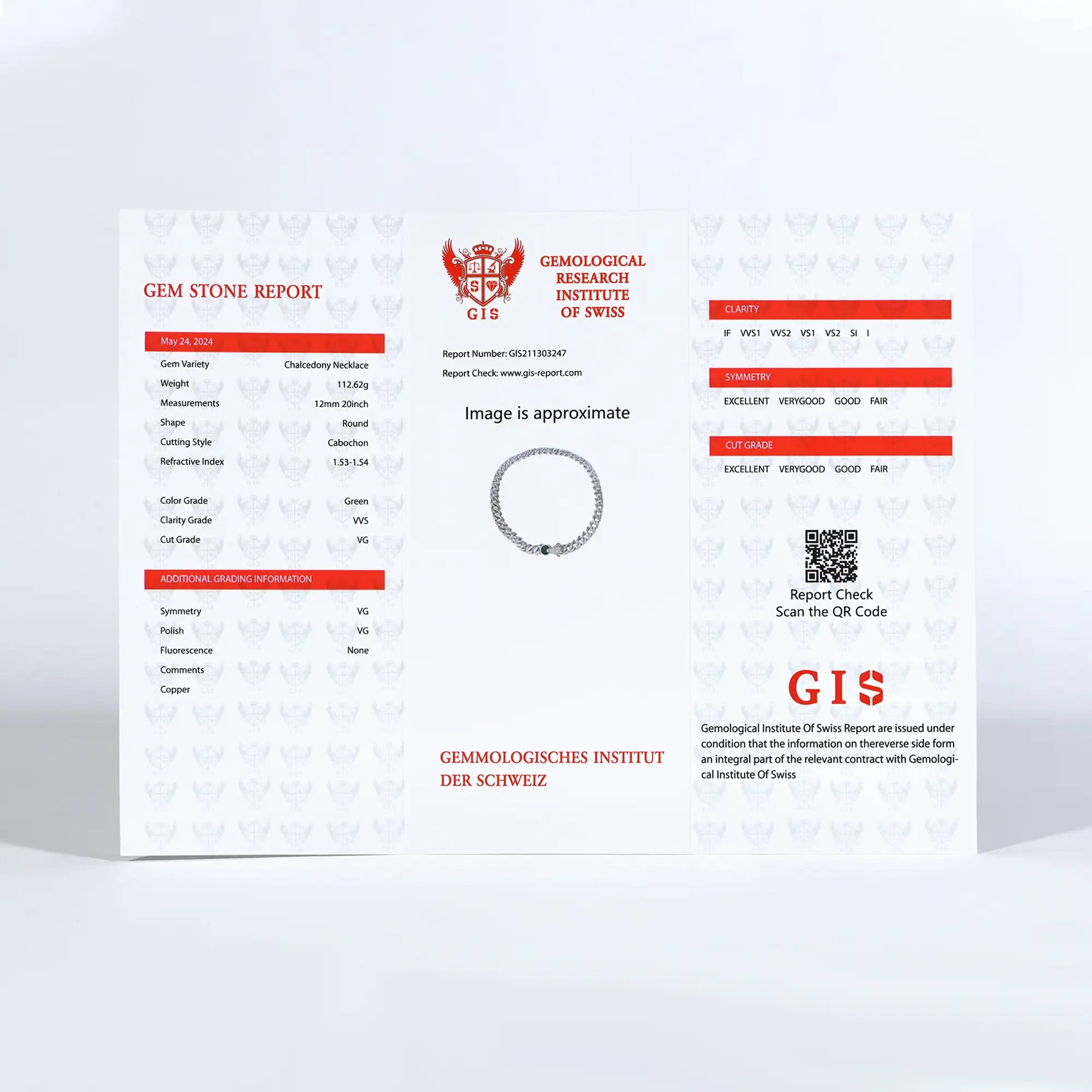 GIS Certificate for WONG Ⅱ Jade - Limited Offer