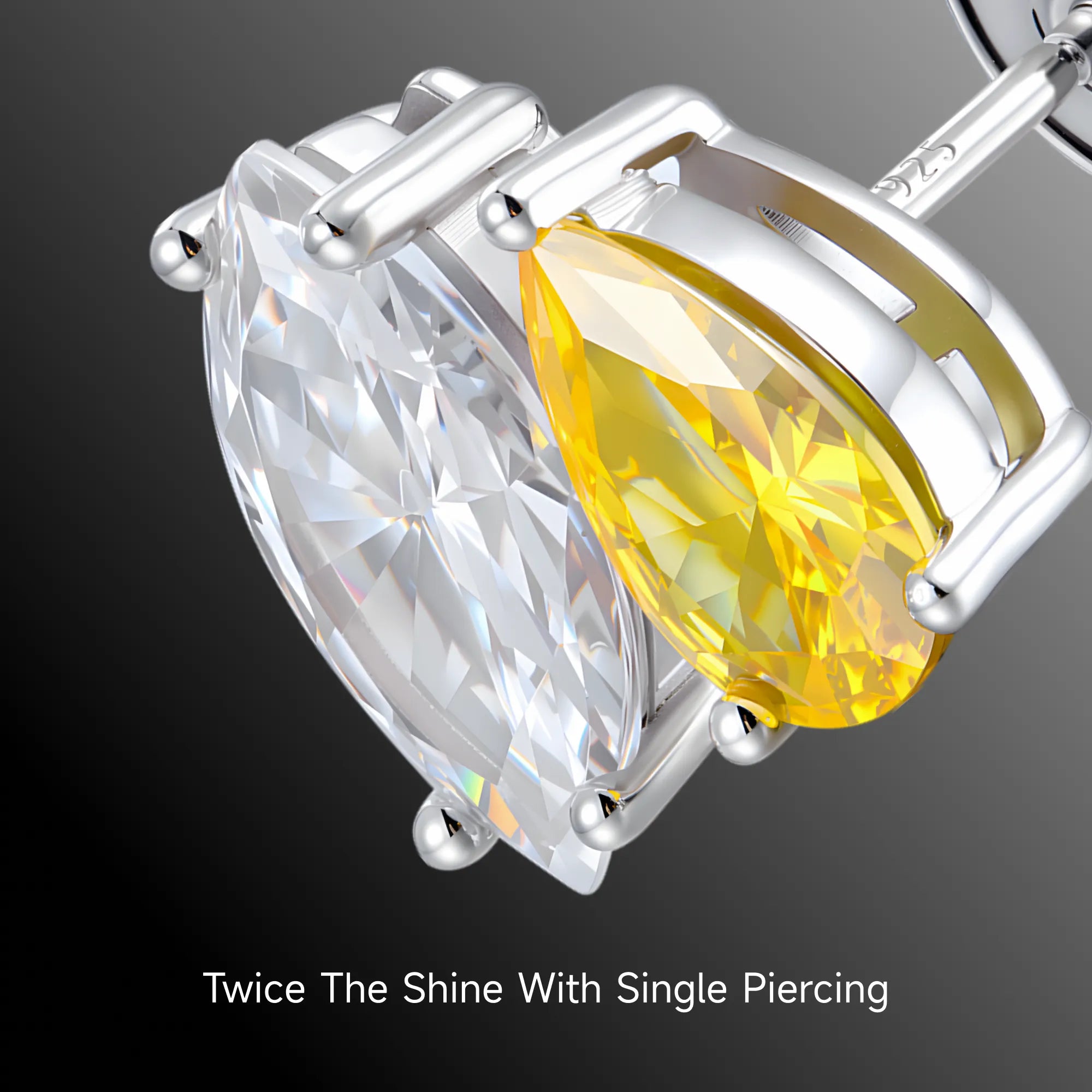 #Diamond_White + Yellow Diamond ( 18k White Gold )