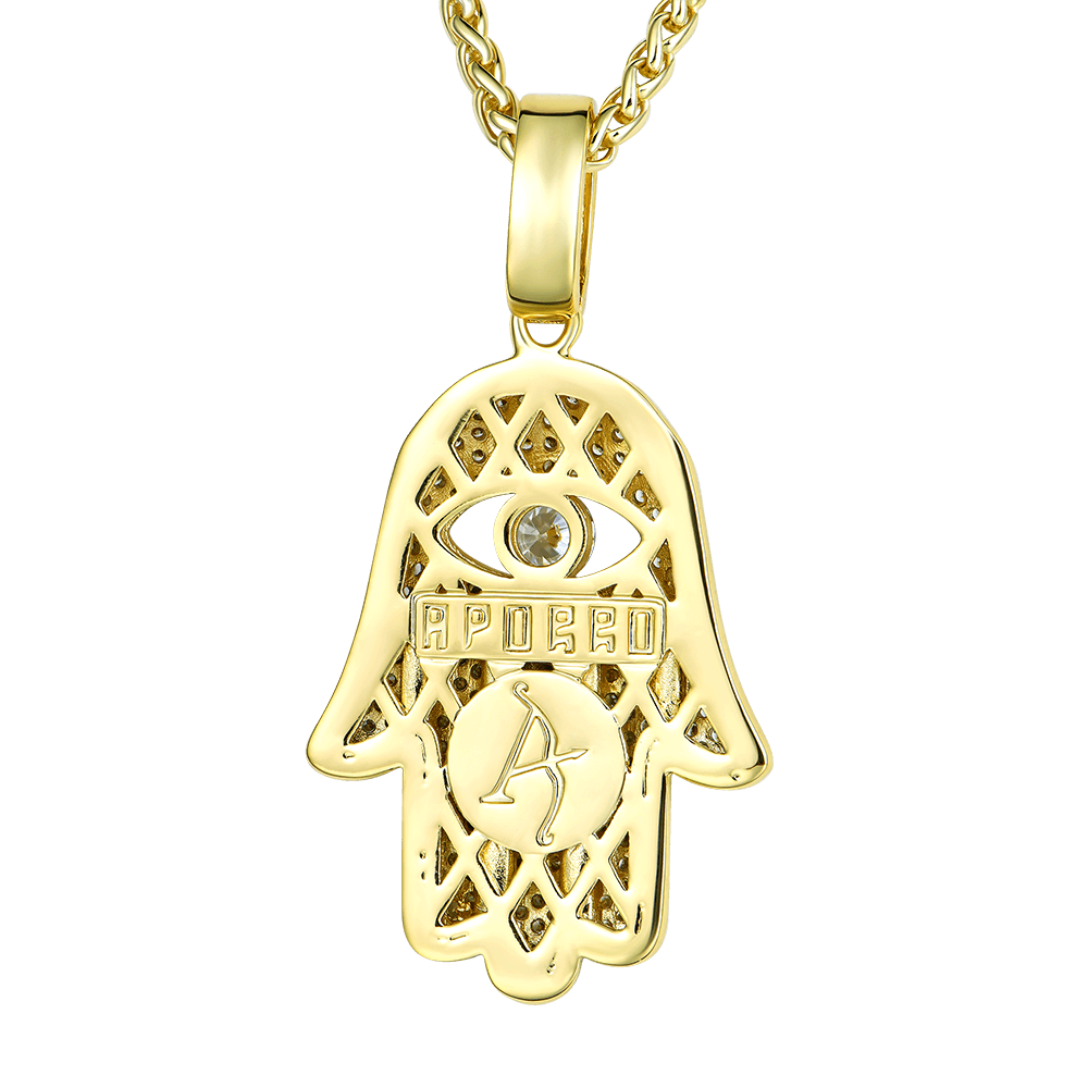 Moissanite Hamsa Pendant