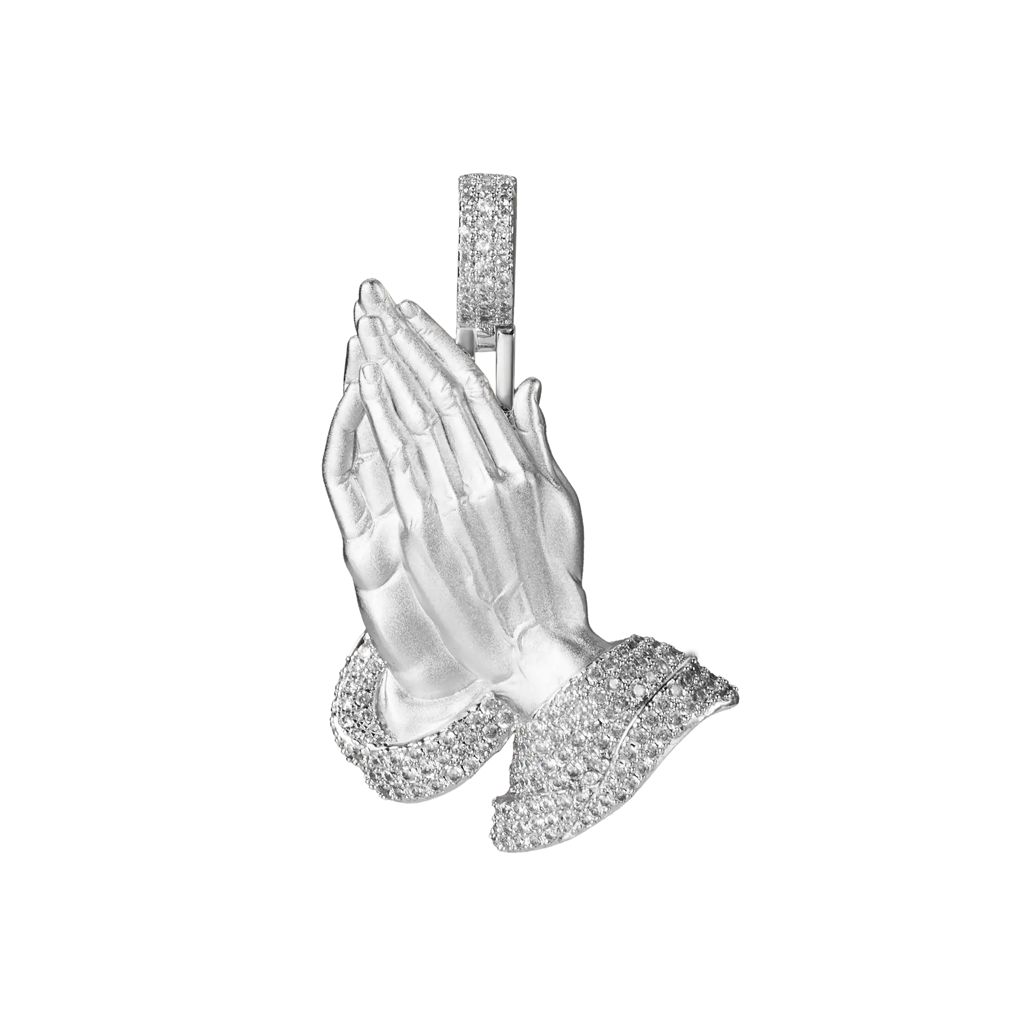 Moissanite Praying Hand Pendant