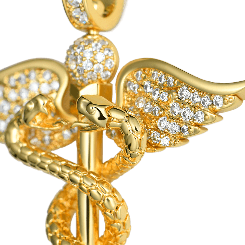Moissanite Staff of Hermes Pendant