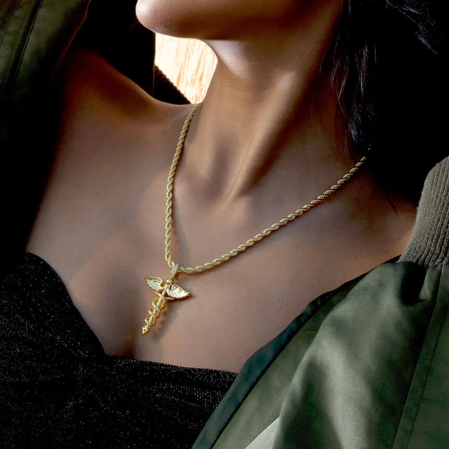 Staff of Hermes Pendant