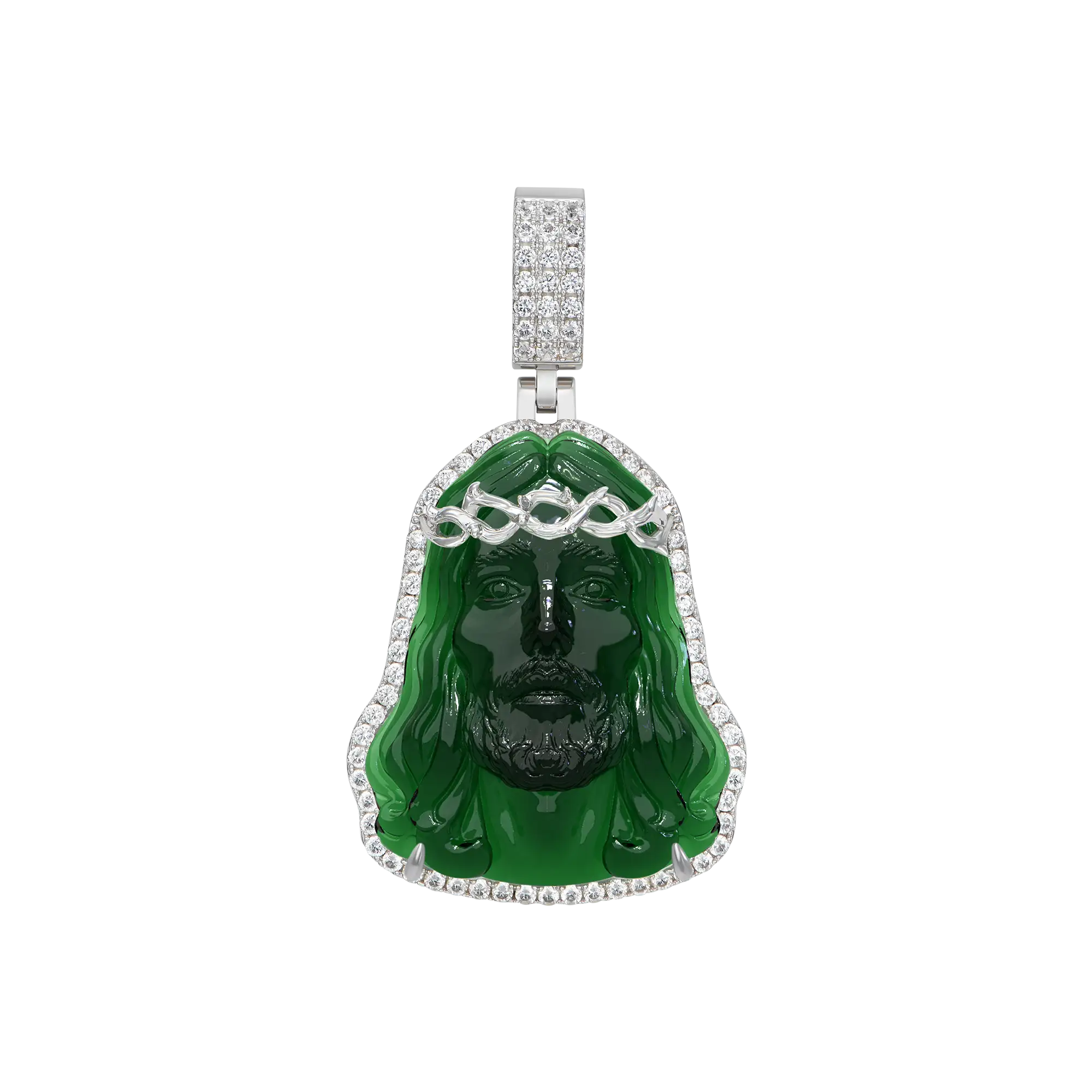 Arcenciel Gospel Jesus Pendant - Forest Green – APORRO® EUROPE Arcenciel Gospel Jesus Pendant - Forest Green – APORRO® EUROPE