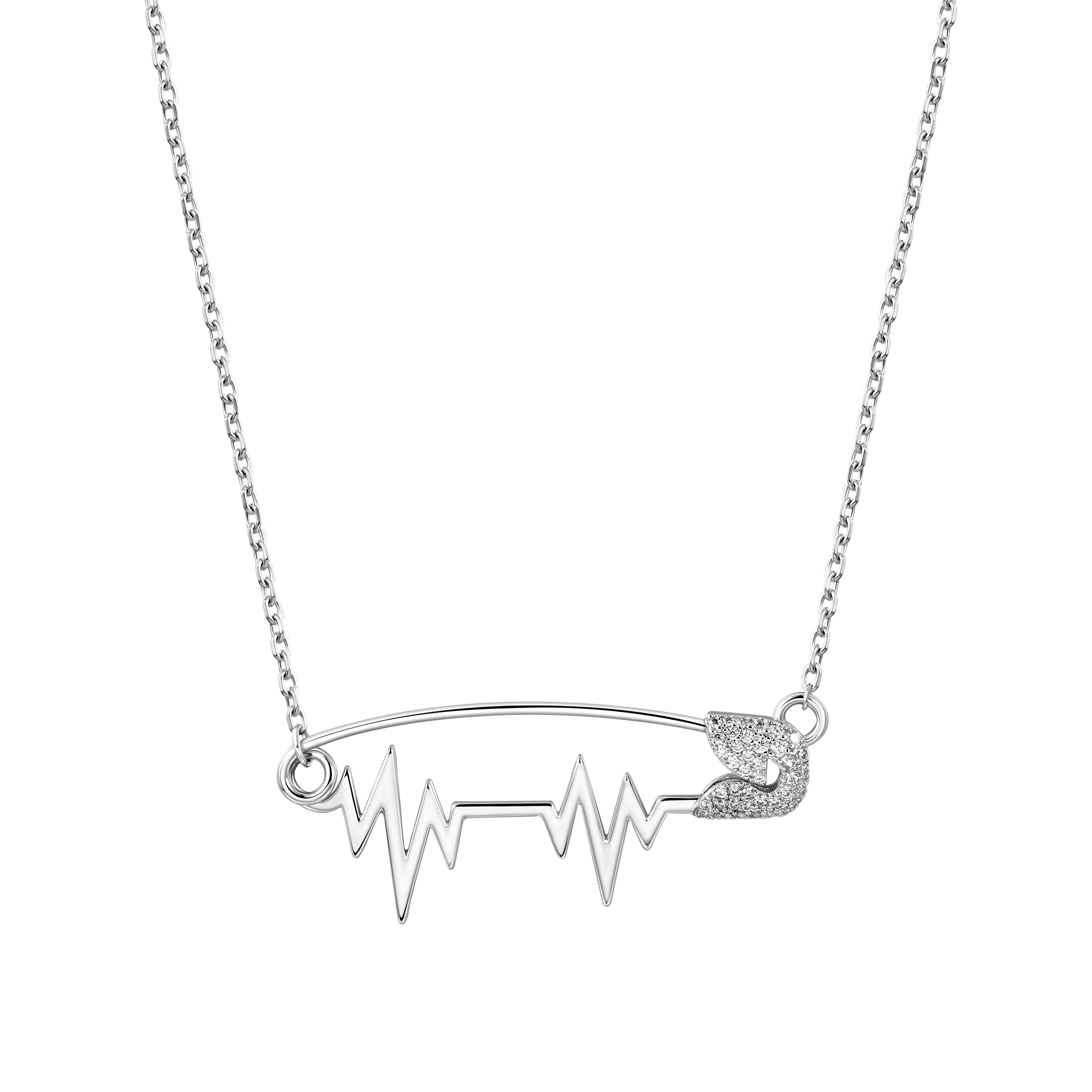 Essentials Heartbeat Pin Verstellbarer Halskette