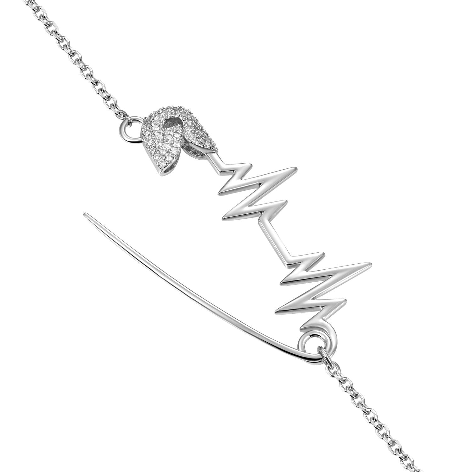Essentials Heartbeat Pin Verstellbarer Halskette