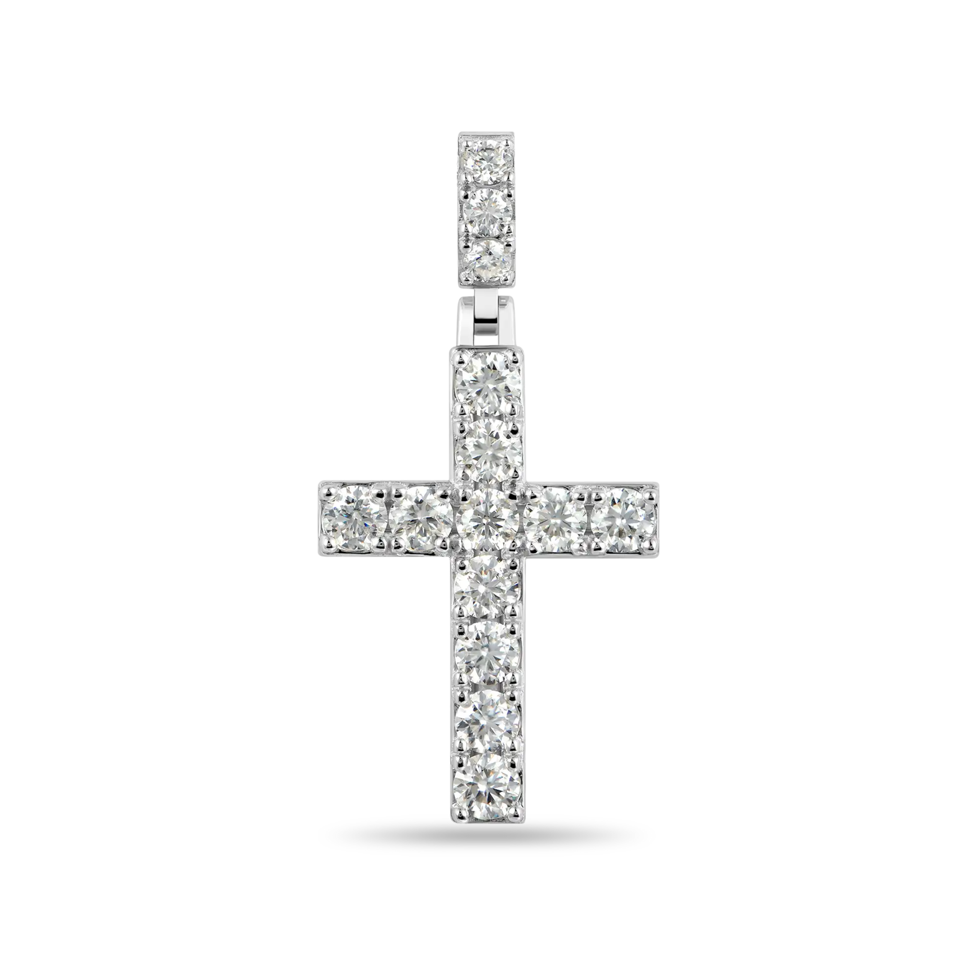 Solid Tennis Cross Pendant - Medium