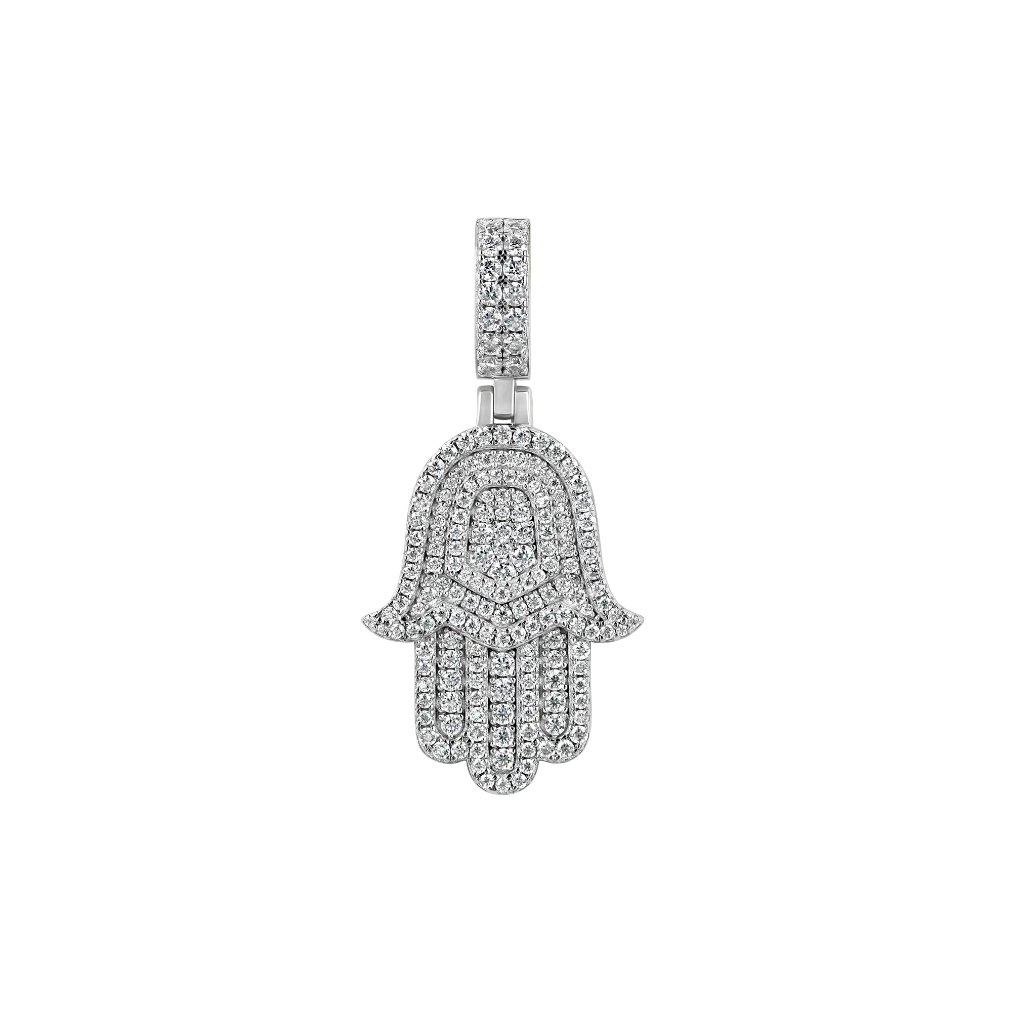 Colgante de hamsa de doble capa