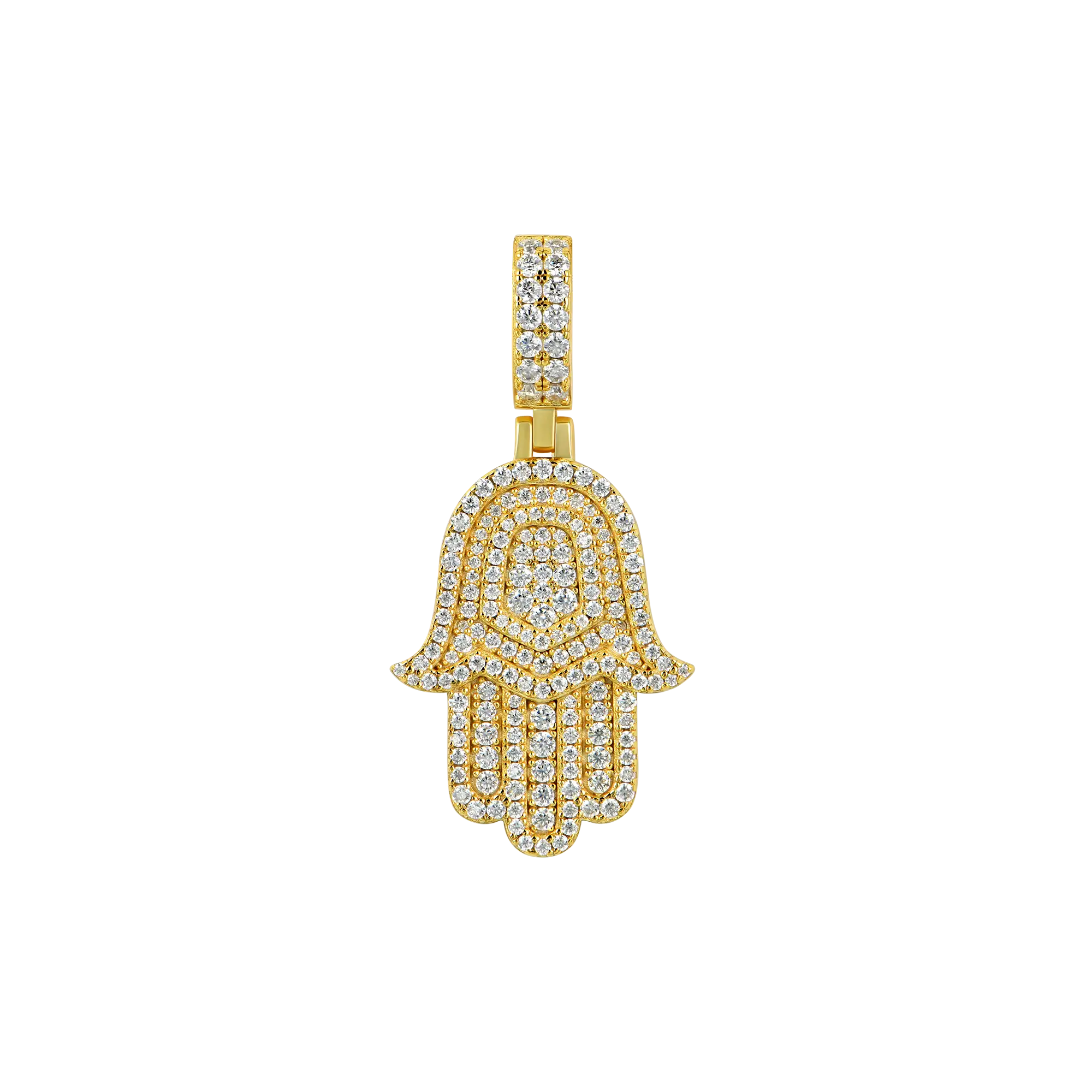 Colgante de hamsa de doble capa