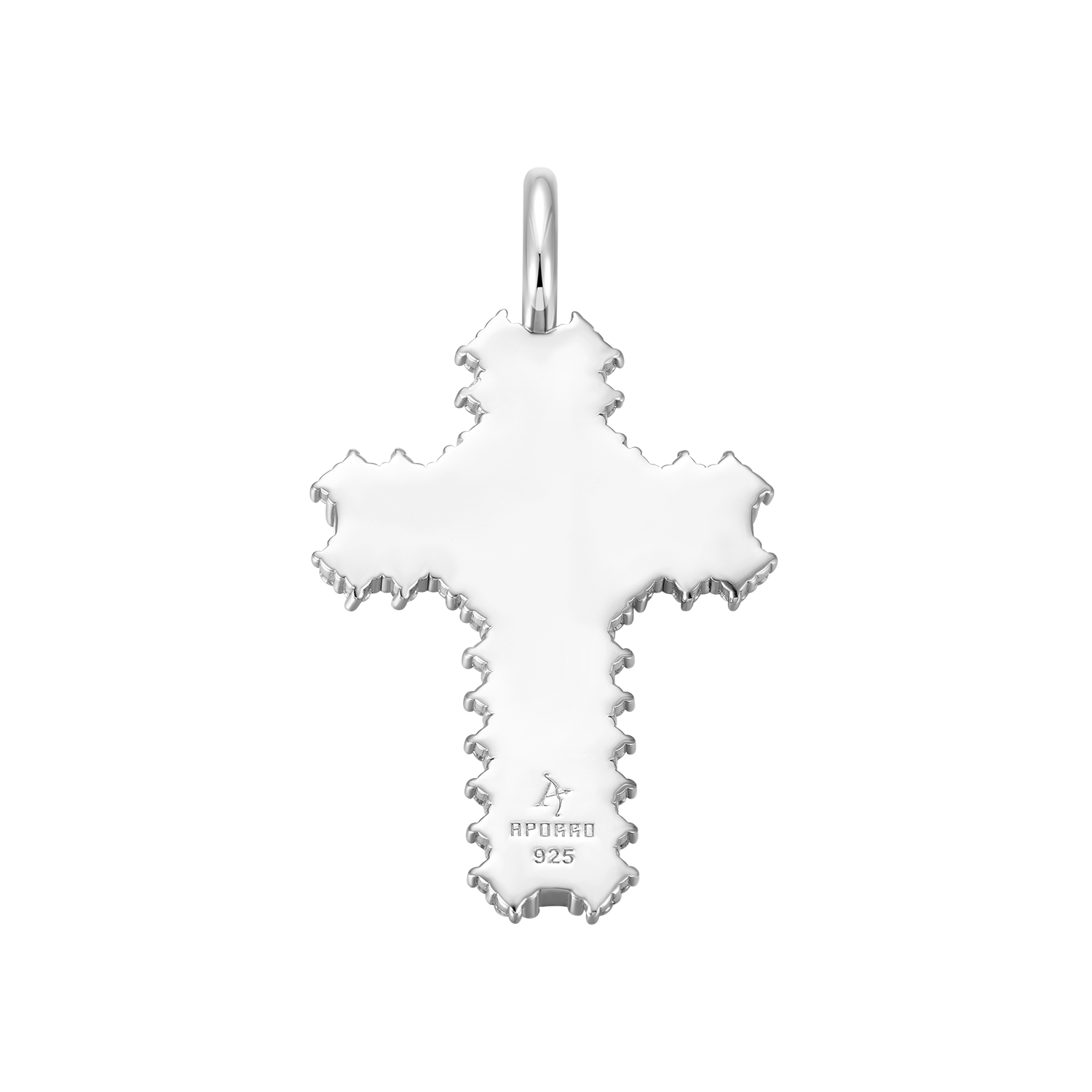 Moissanite Princess Cut Flooded Cross Pendant