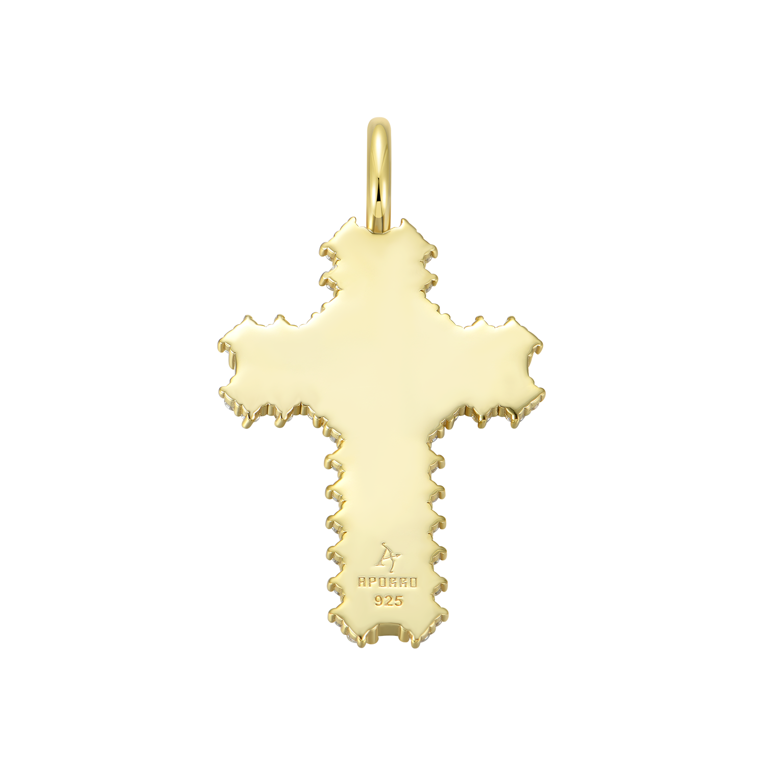 Moissanite Princess Cut Flooded Cross Pendant