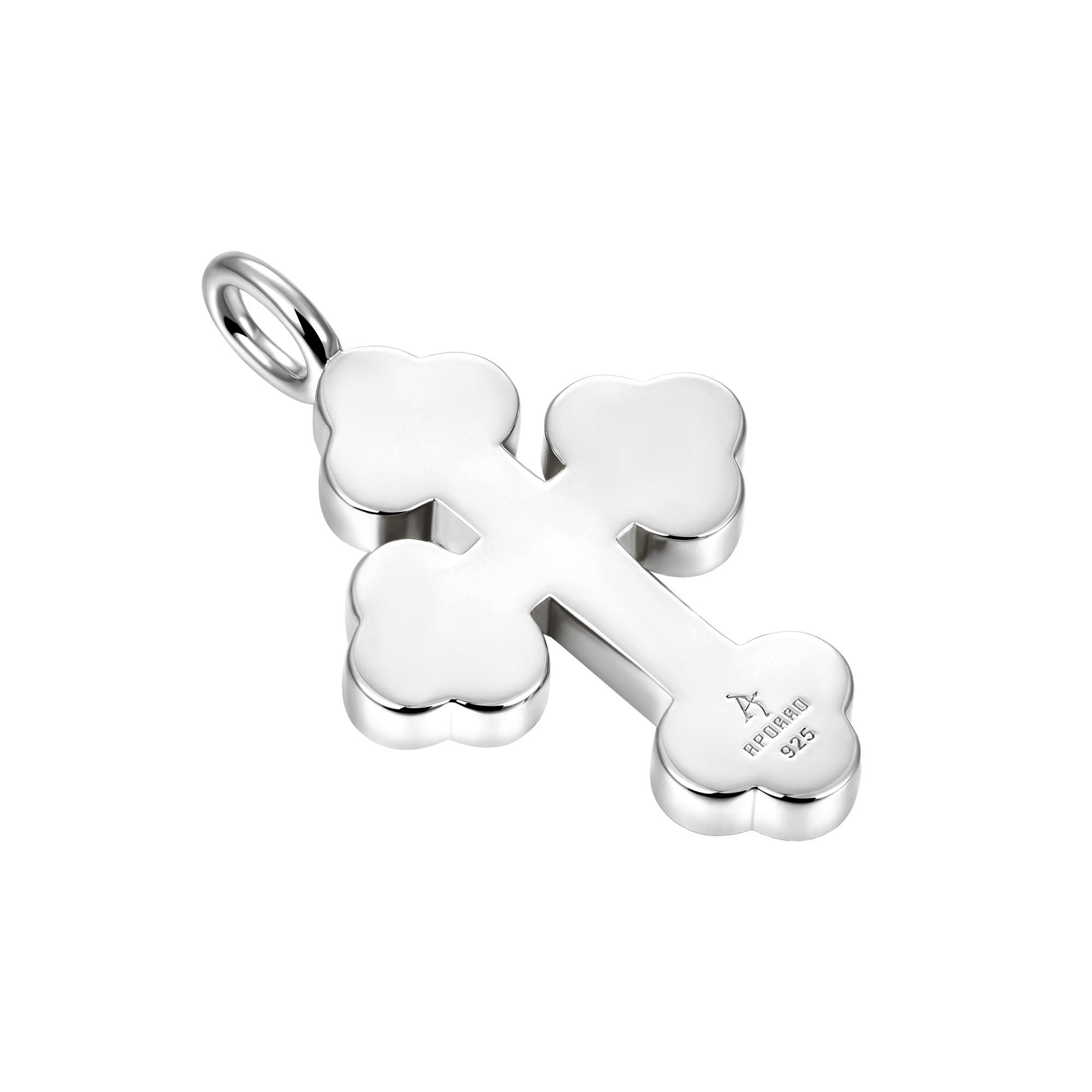 Moissanite Round Cut Bottoni Cross Pendant