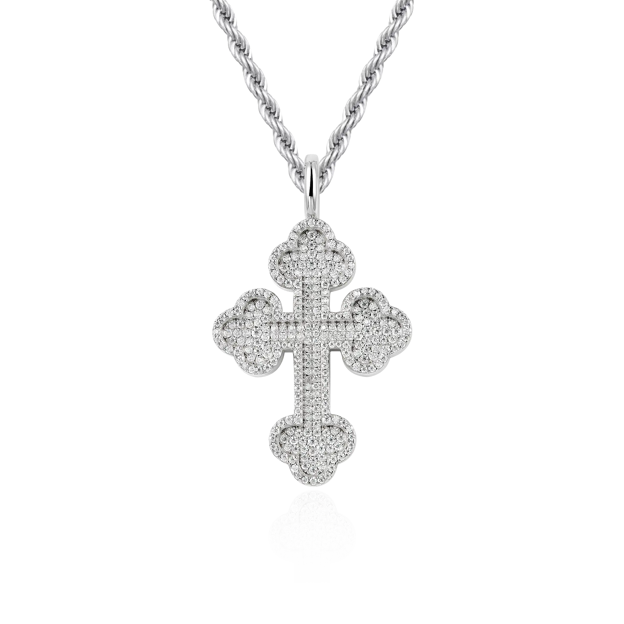Round Cut Bottoni Cross Pendant