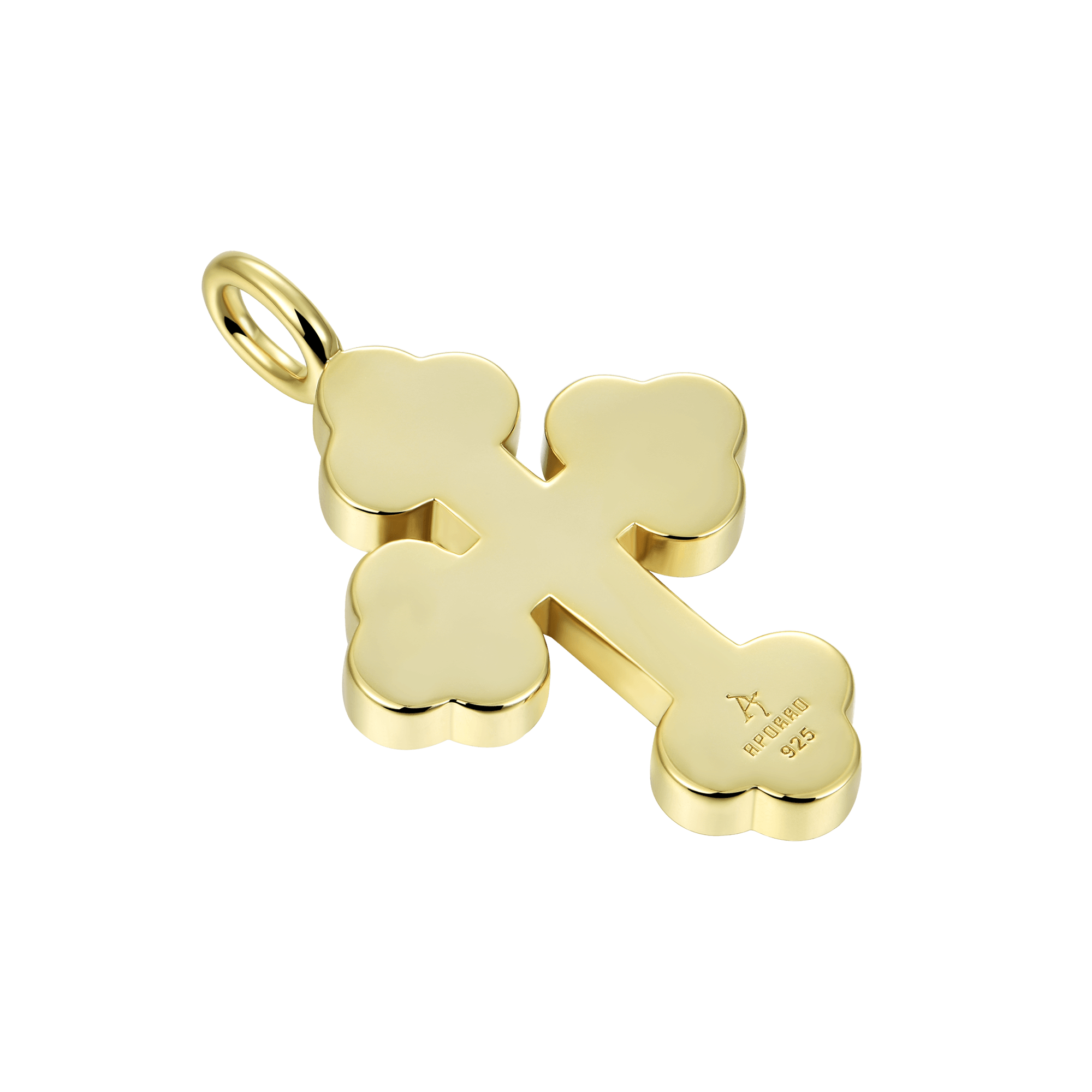 Moissanite Round Cut Bottoni Cross Pendant