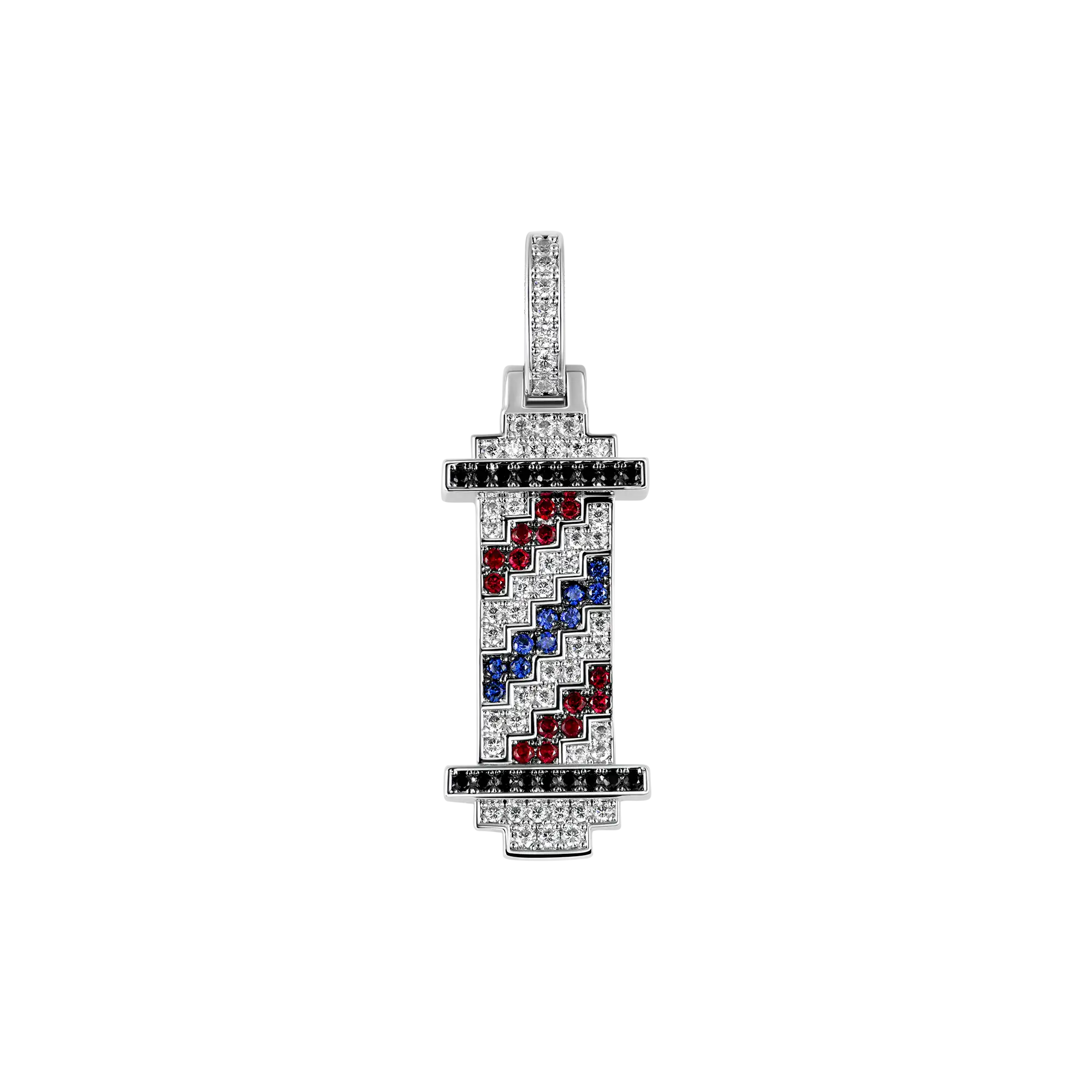 Retro -Pixel -Friseur -Stangenanhänger