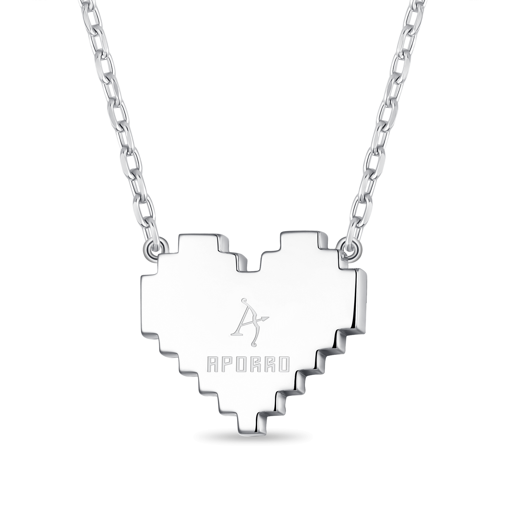 Pixel Broken Heart Necklace