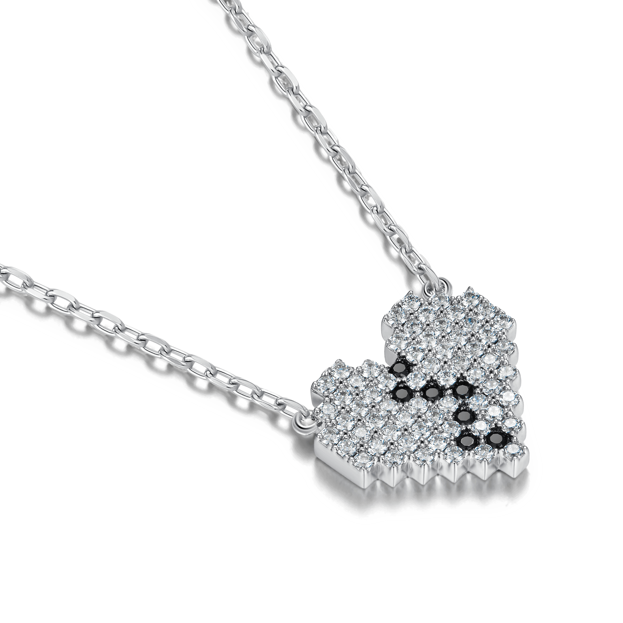 Pixel Broken Heart Necklace