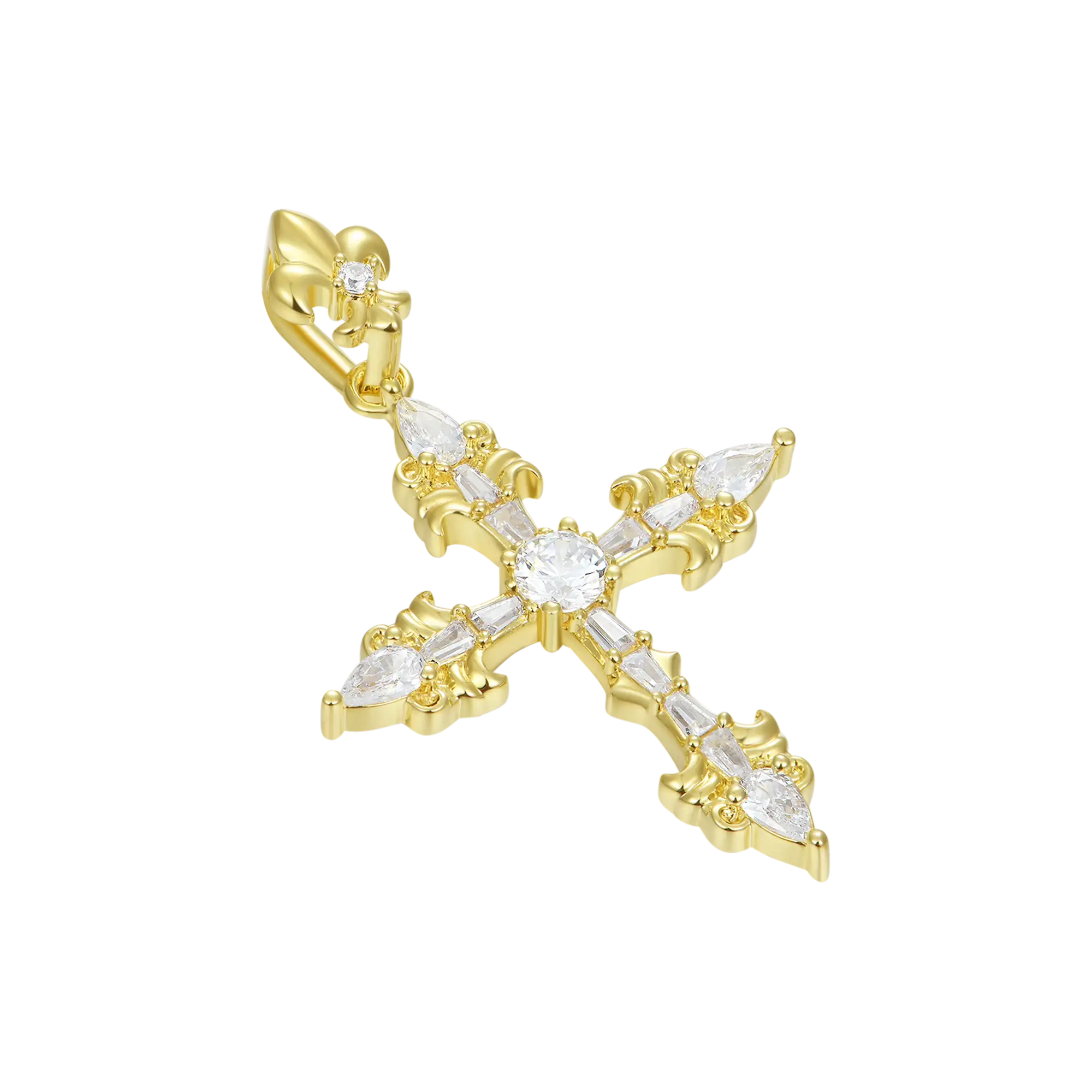 Colgante Cruz Flor De Lis