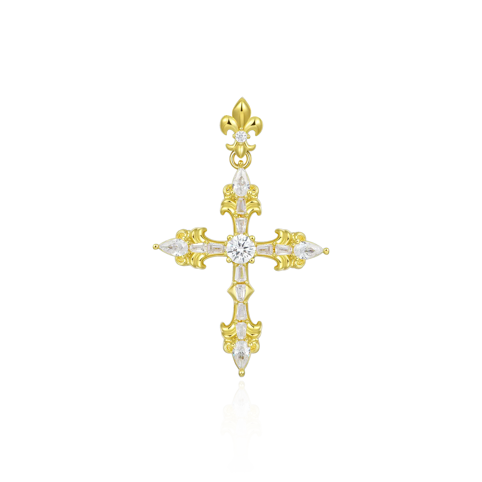Fleur de lis colgante cruzado