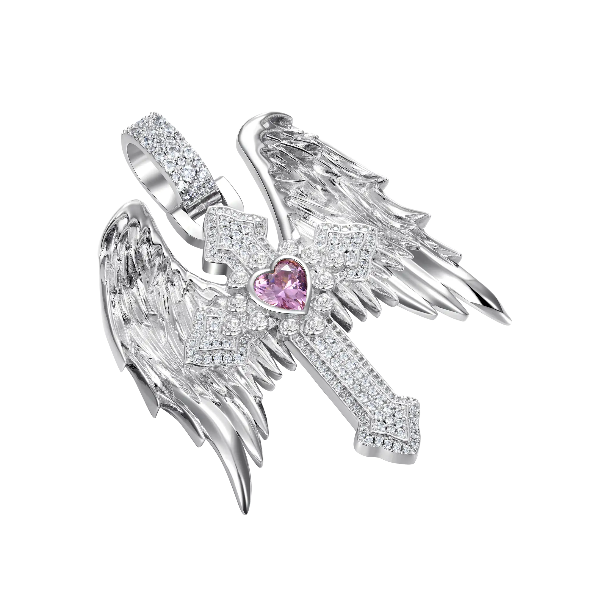 Guardian Wings Cross Pendant - Medium