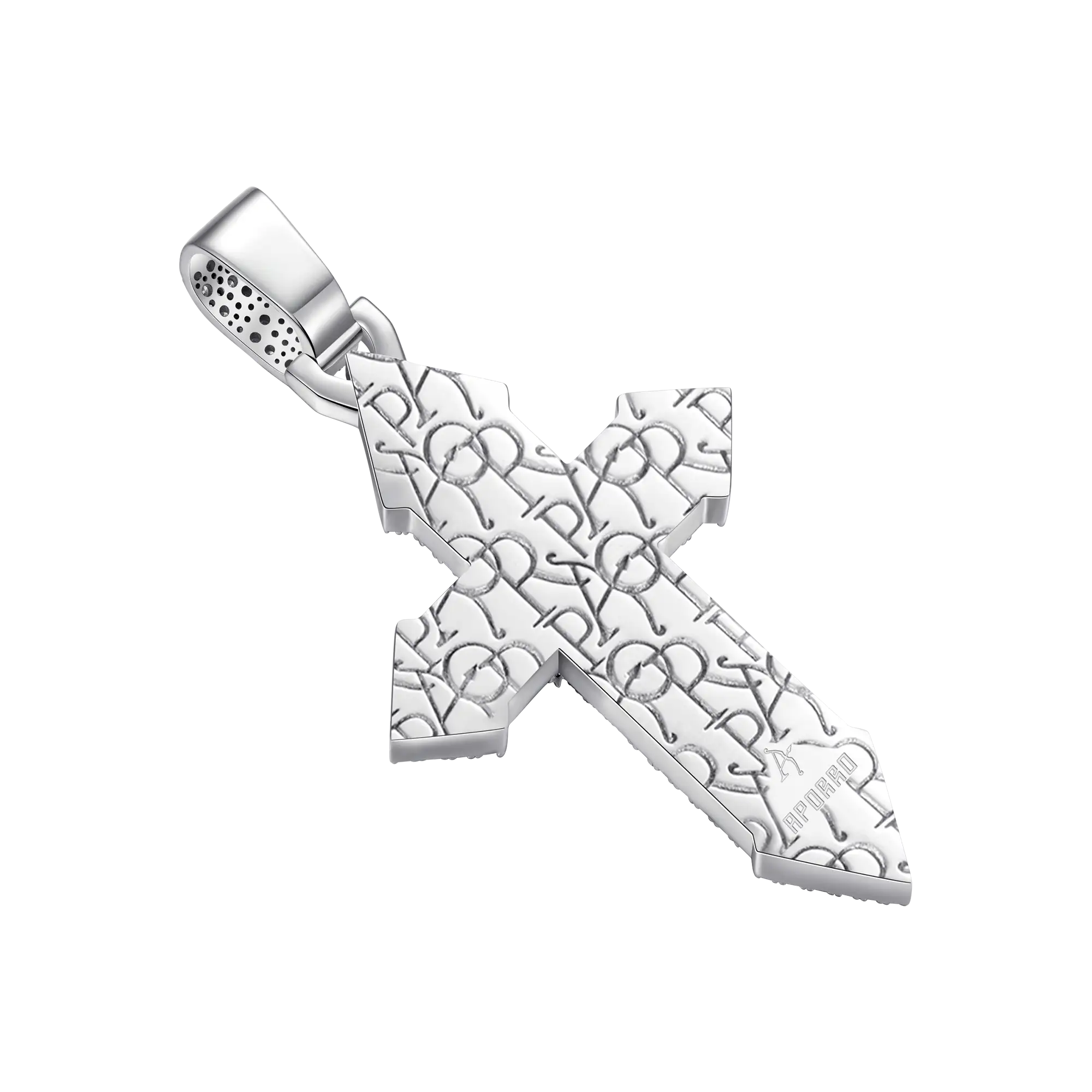 Pendentif trèfle lumineux glacé & Ensemble Trinity chaîne