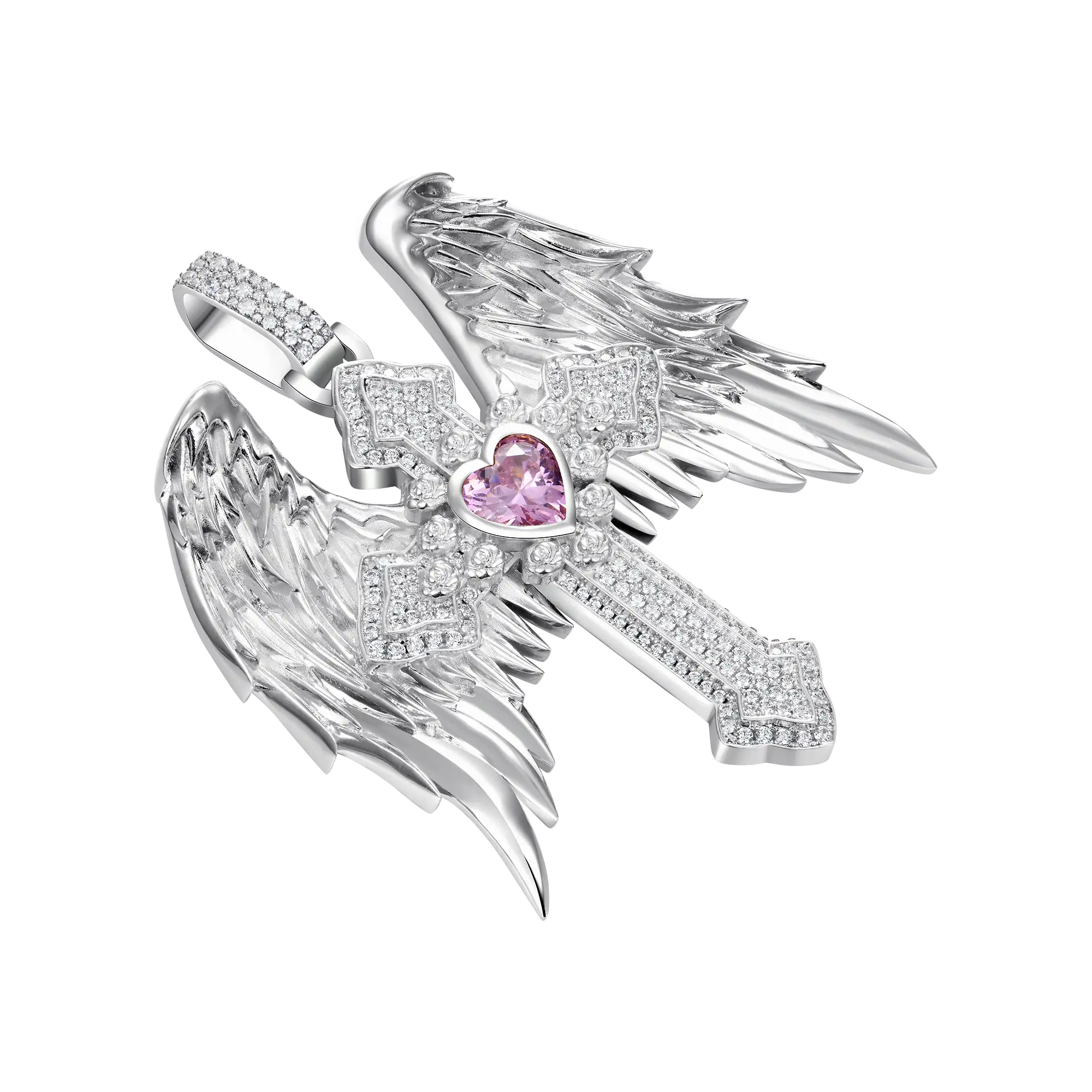 Iced Luminous Clover Pendant & Ketten-Trinity-Set